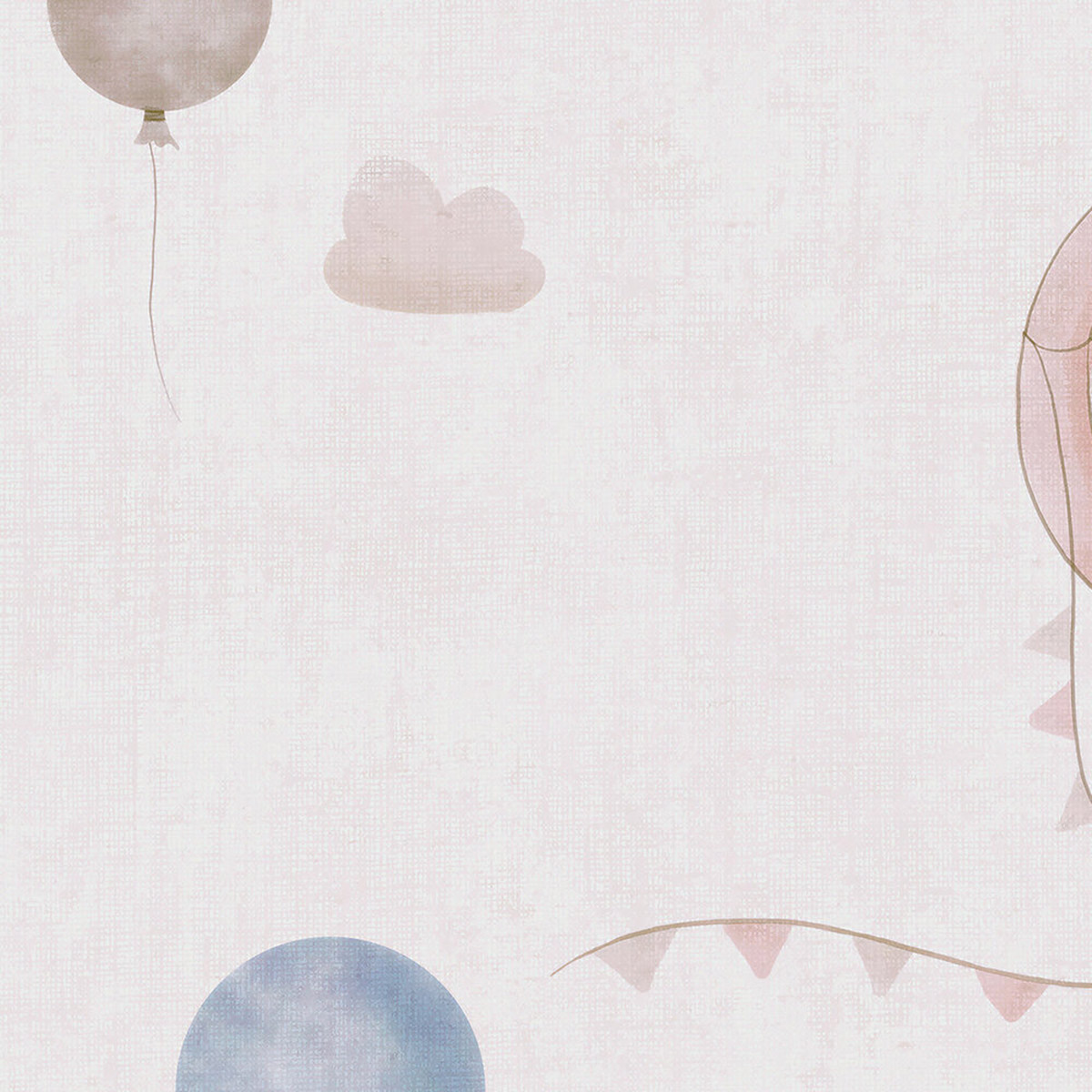 Papier peint Montgolfière Enfant rose bleu - Lilly & Luis d'A.S. Création AMB6 | Réf. AS-770771