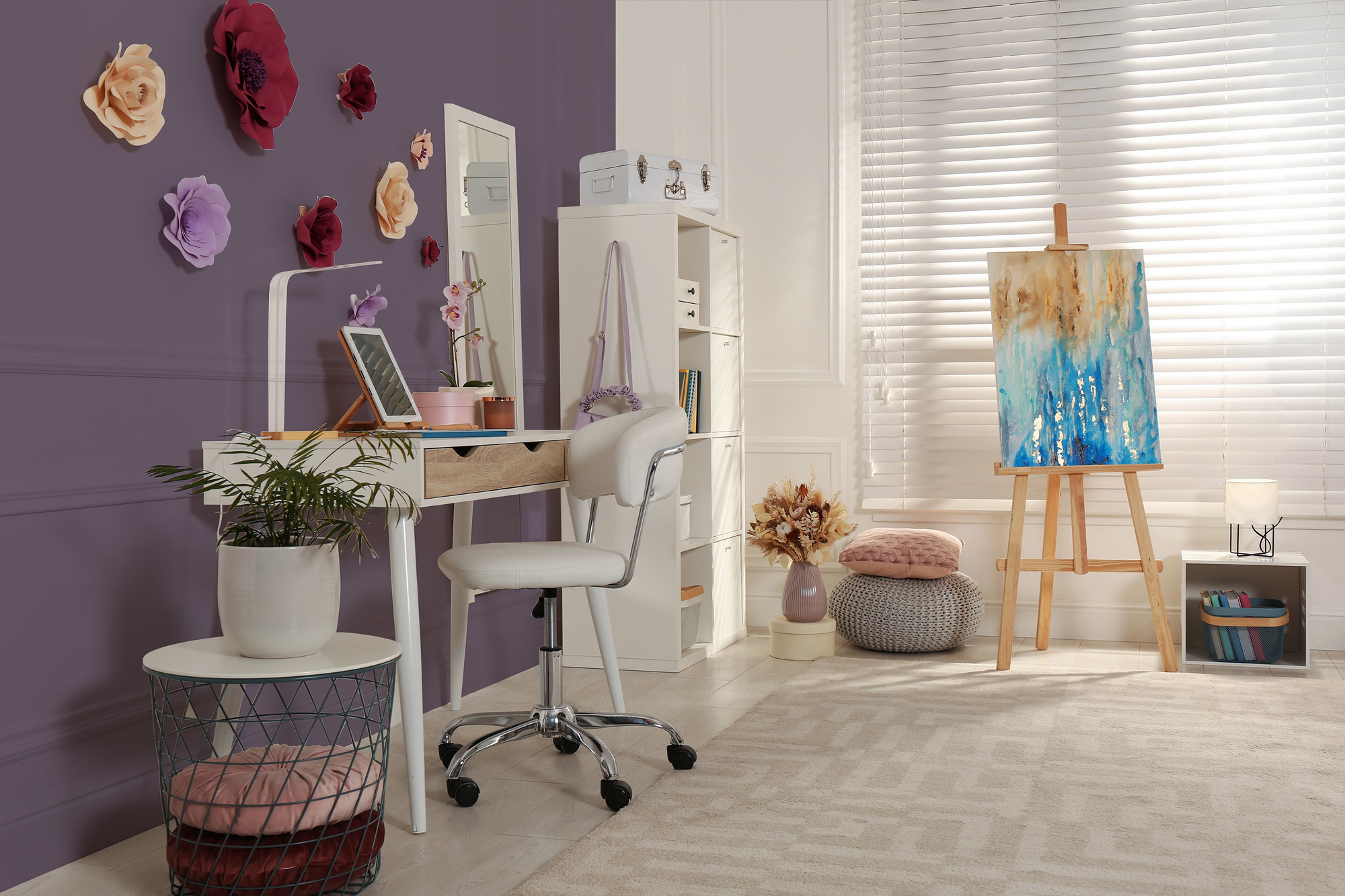 Image d'un pot de 1 litre de peinture Puro violet simple mauve - c2002