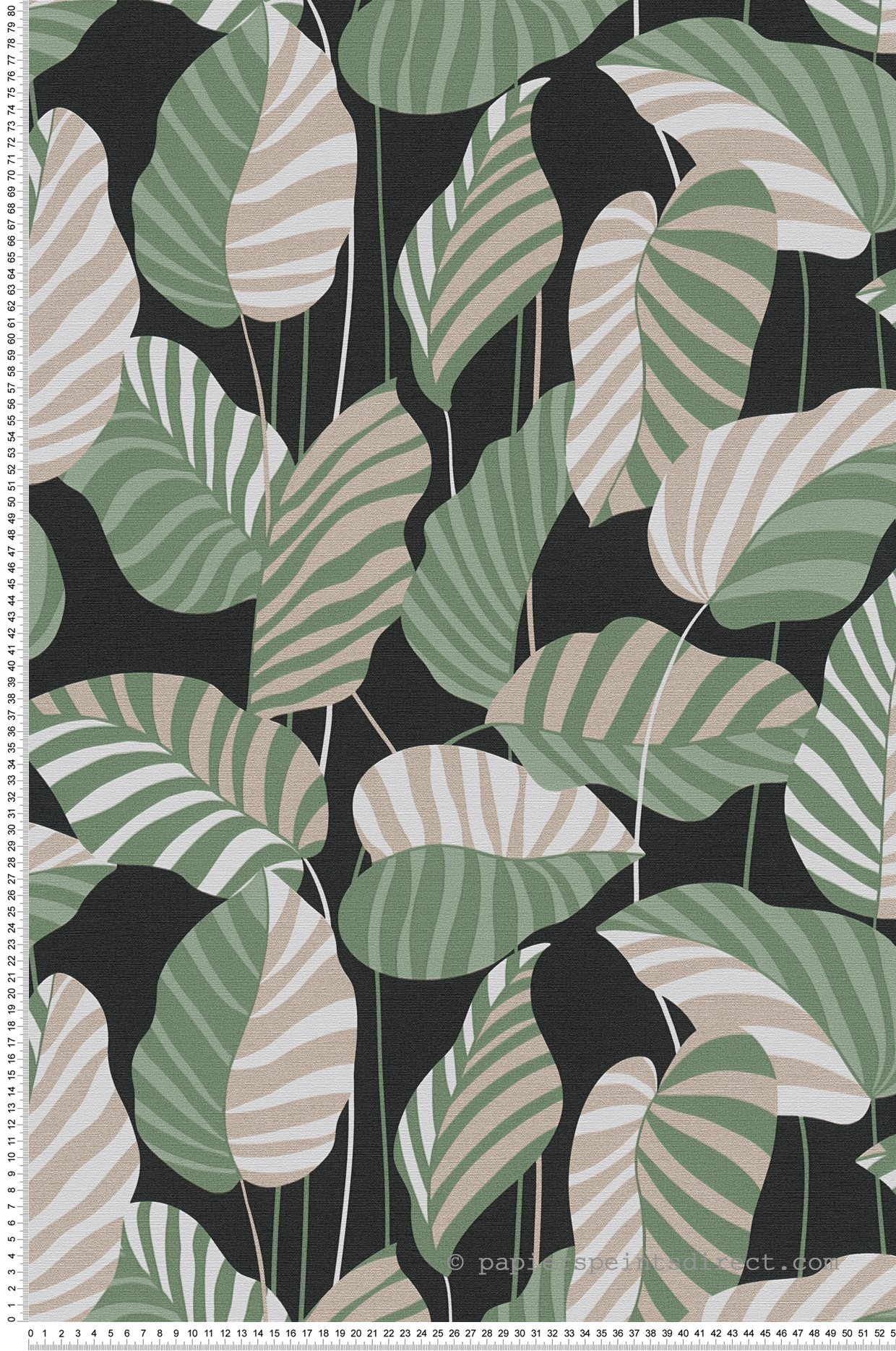 Papier peint Feuille Graphique vert noir irisé - Antigua d'A.S. Création | Réf. SP15944