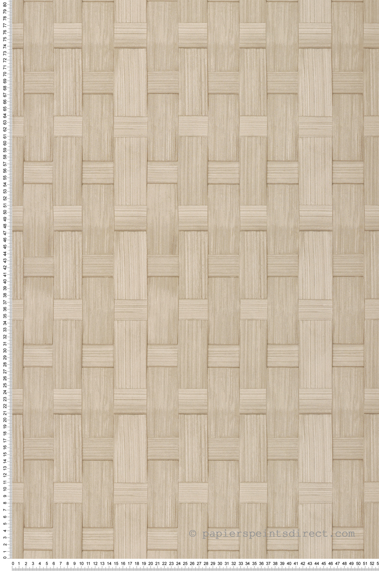 Papier peint Tressage de Bois beige - Cuisines & Bains de Lutèce | Réf. LTC-51230617