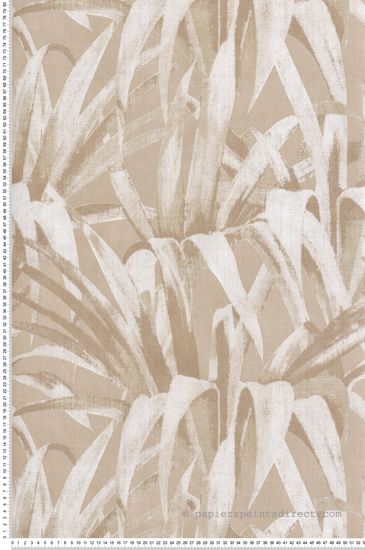 Papier peint Feuillage Palme Exotique beige rosé irisé - Maison Paradis de Lutèce | Réf. LTC-MP15524
