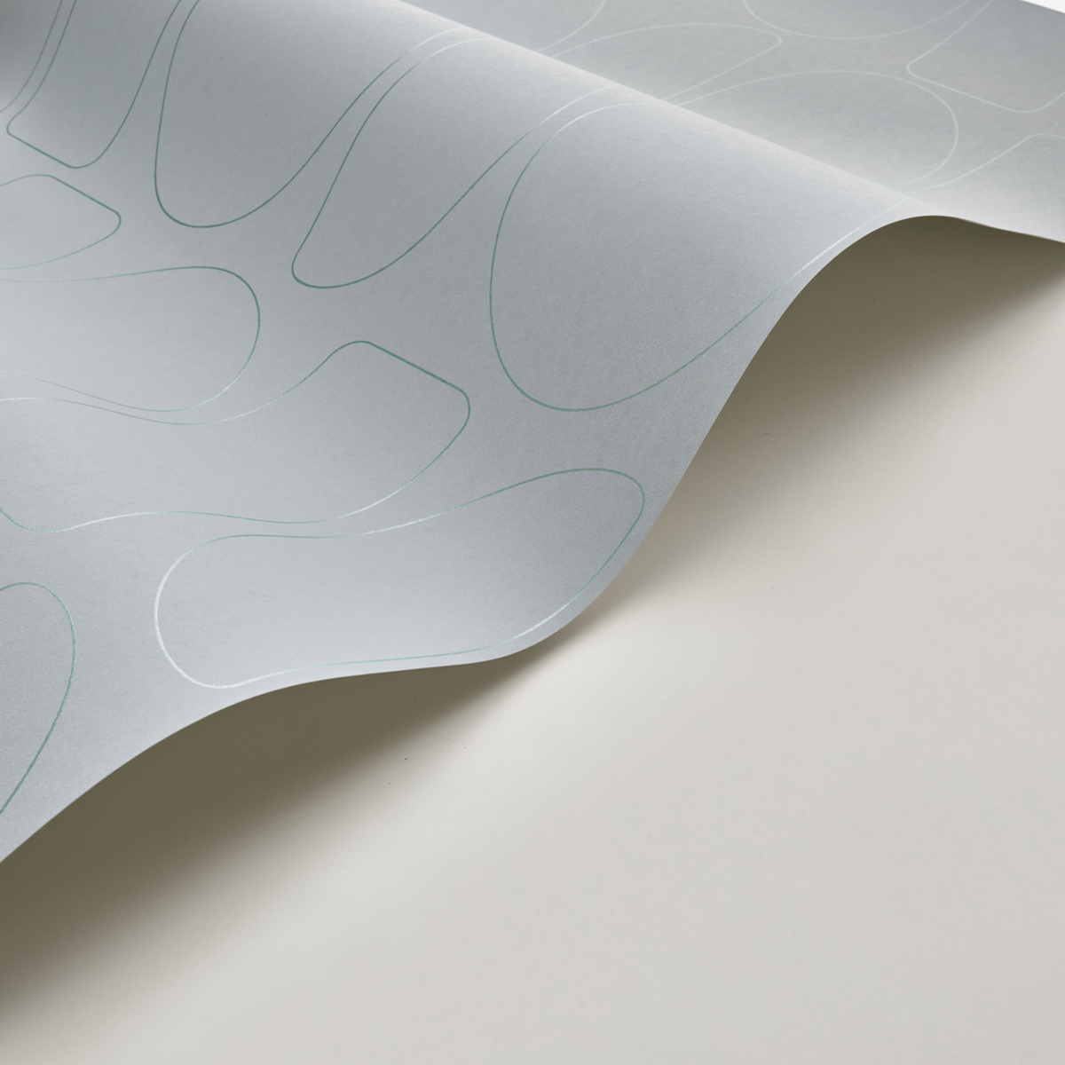 Papier peint Forme Légèreté Arrondie Métallisé bleu ciel - Alchimie de Casadéco | Réf. ALMI89926417