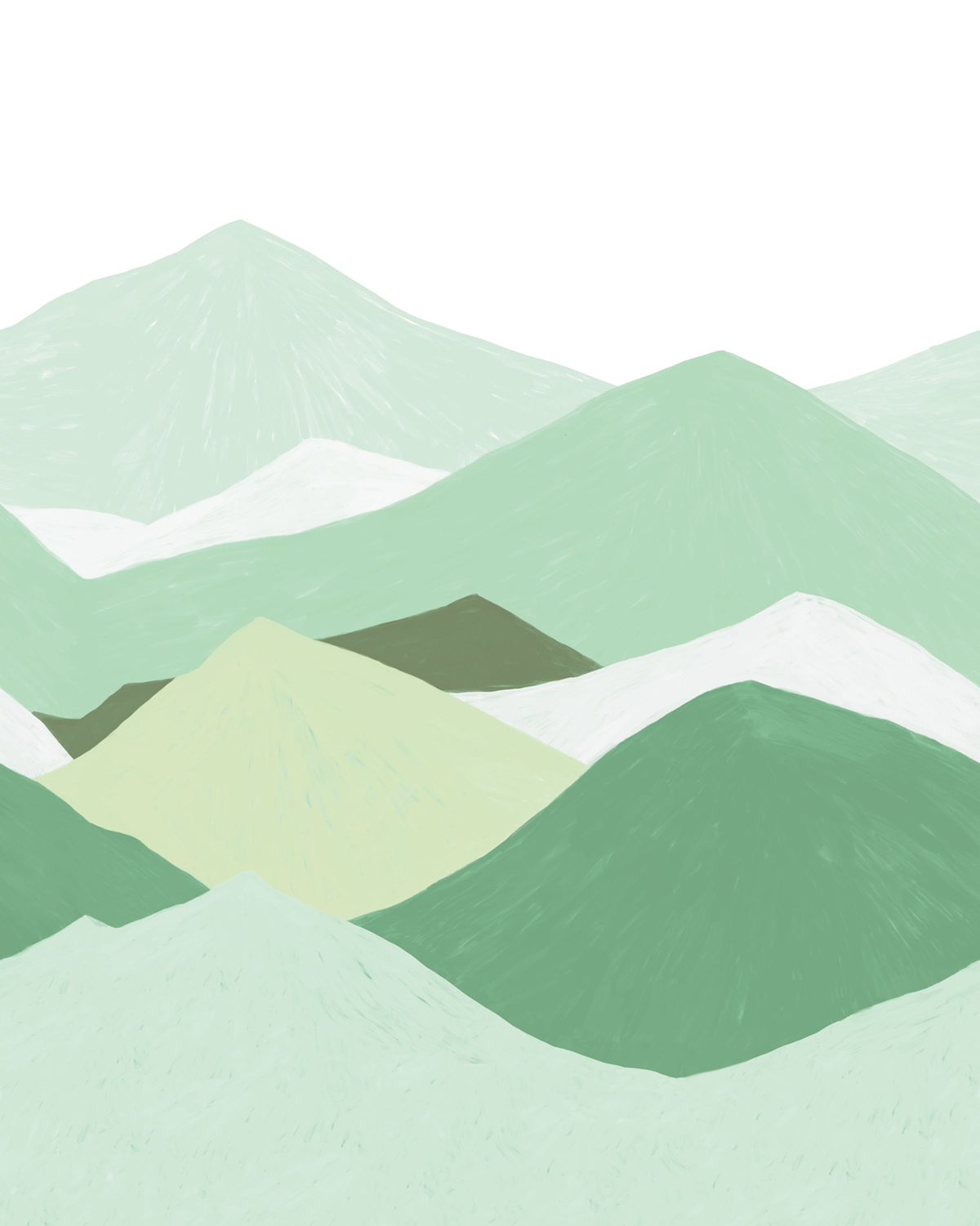 Papier peint panoramique Montagne Bayonne vert 200X250 - Color Box 3 de Casélio | Réf. CB3105937105