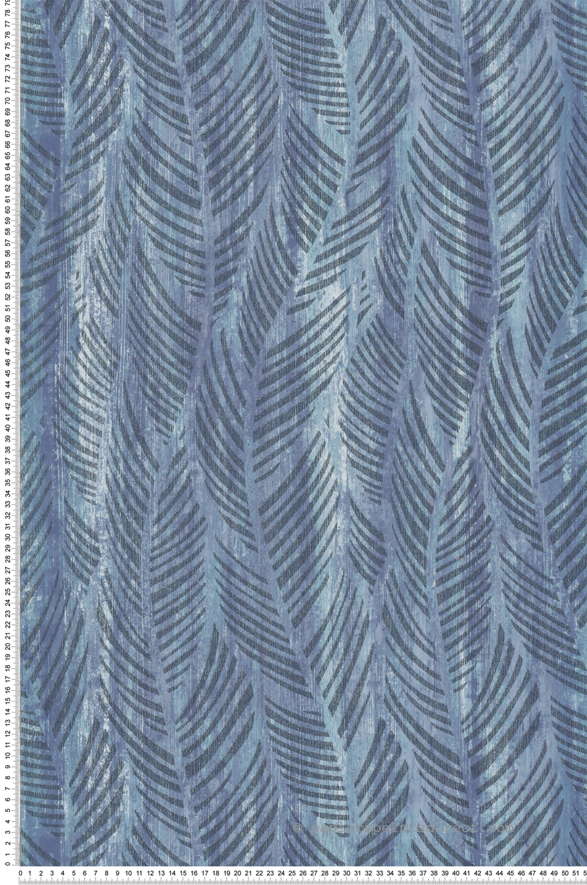 Papier peint Palme Perlée bleu et vert - Willow d'Initiales | Réf. INI-00814901