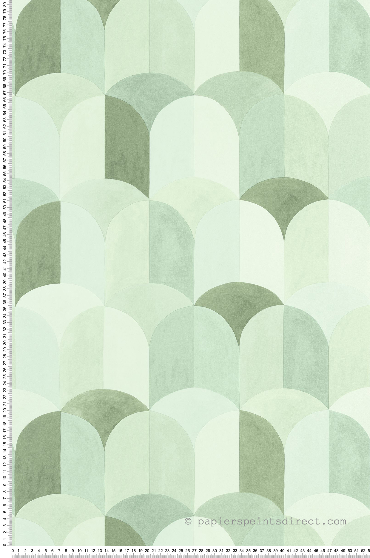 Papier peint Carrelage Bandol vert mousse - Azur de Casélio | Réf. AZU105447776