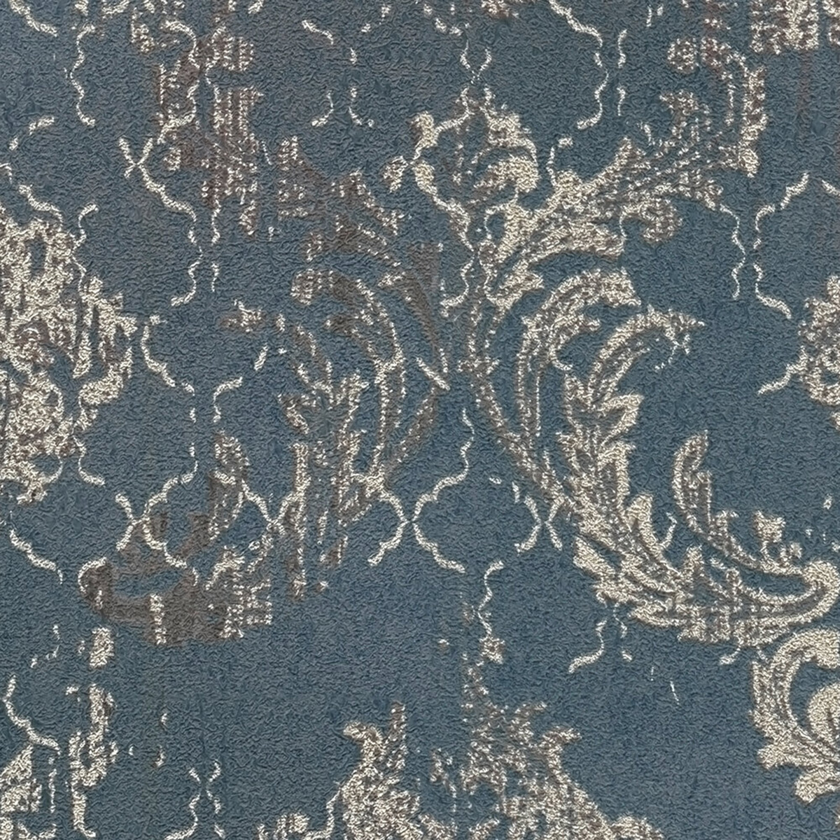 Papier peint Baroque Chic Versailles bleu gris argenté - Metropolitan Stories 4 Hot Spots d'A.S. Création AMB5| Réf. AS-786724