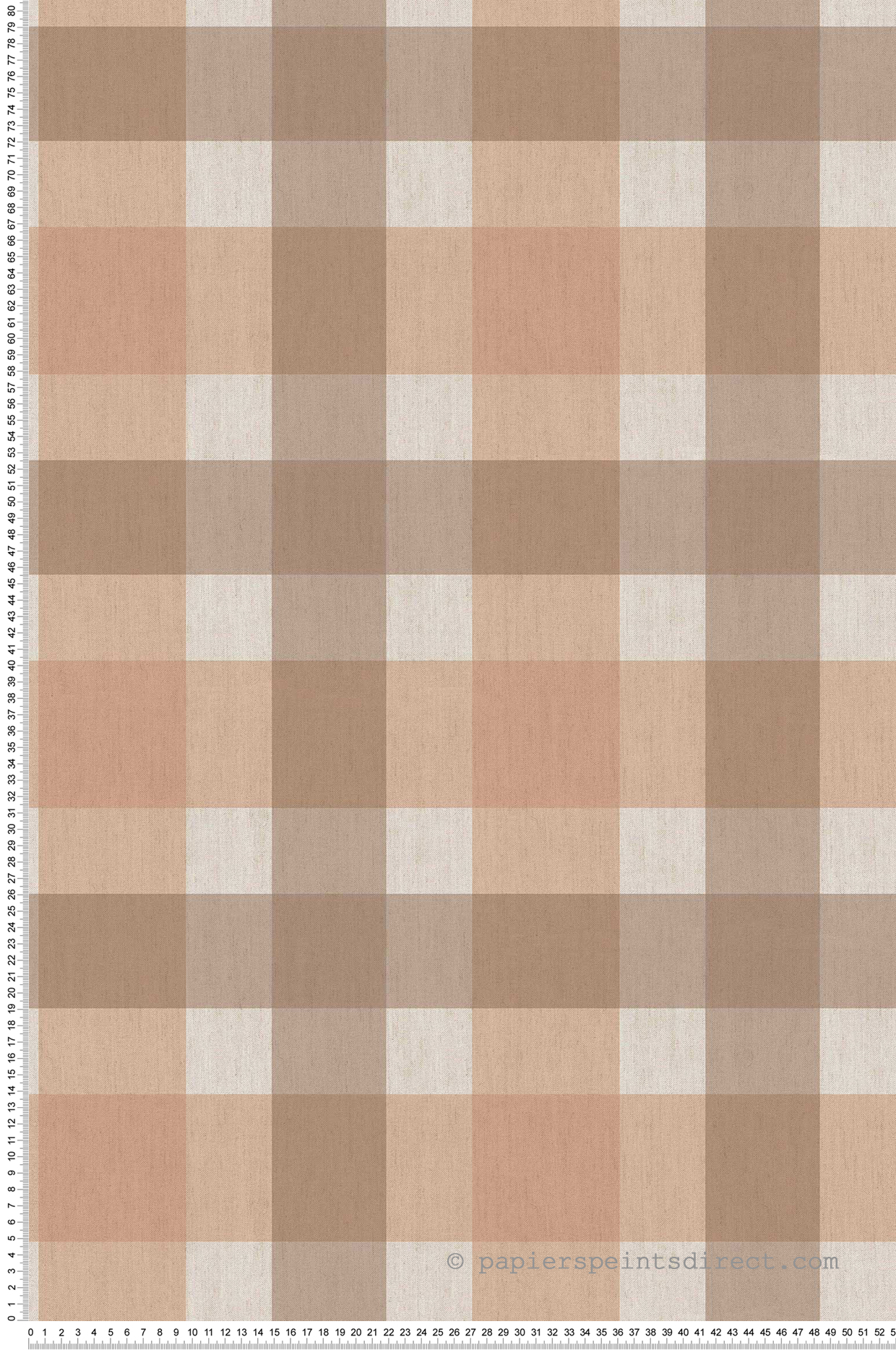 Papier peint Vichy Grand Carreau terre cuite - Stripes & Checks de Montecolino | Réf. MC-ST38424