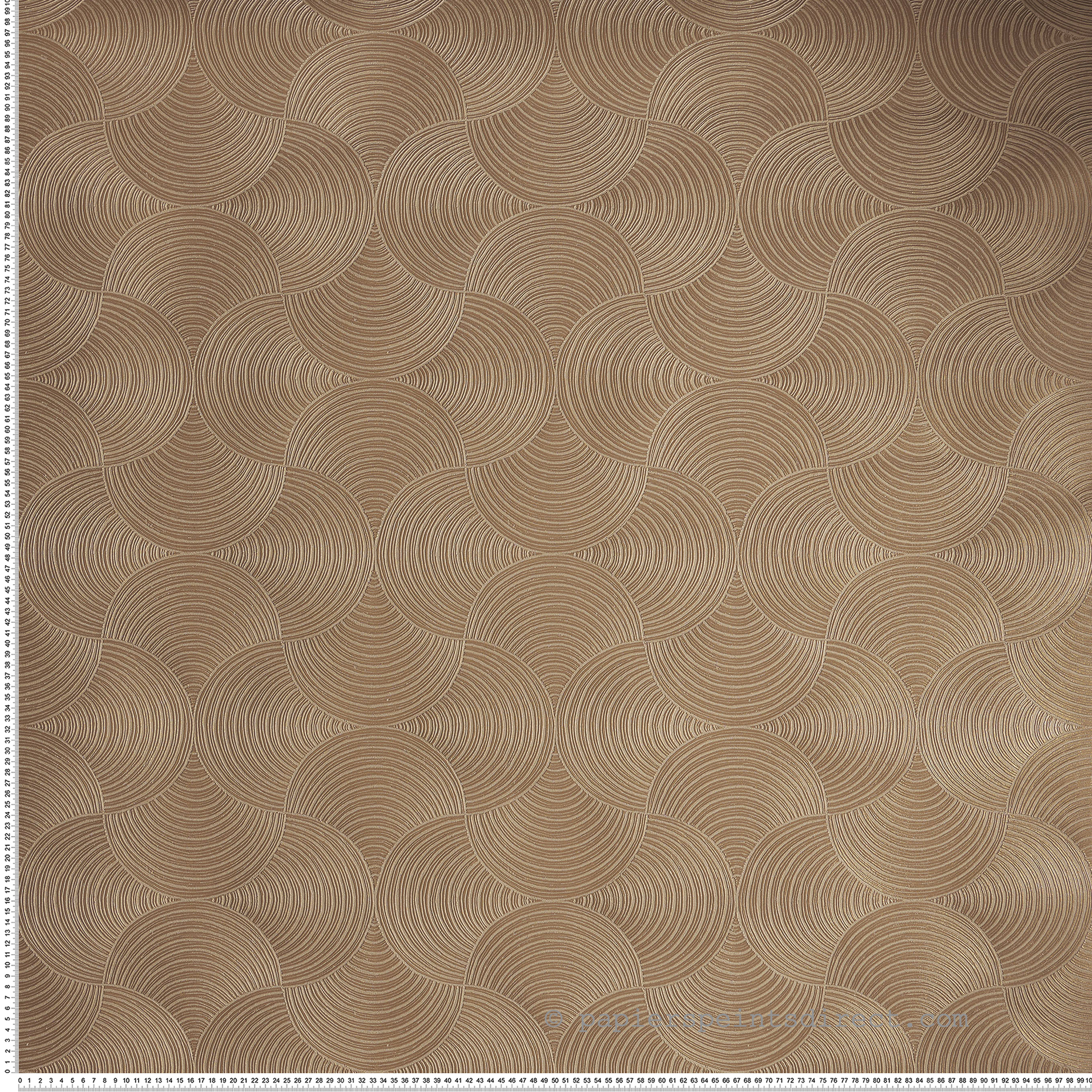 Papier peint Éventail Art Déco Météore mordoré - Magnitude de Casamance | Réf. CAS-76630610