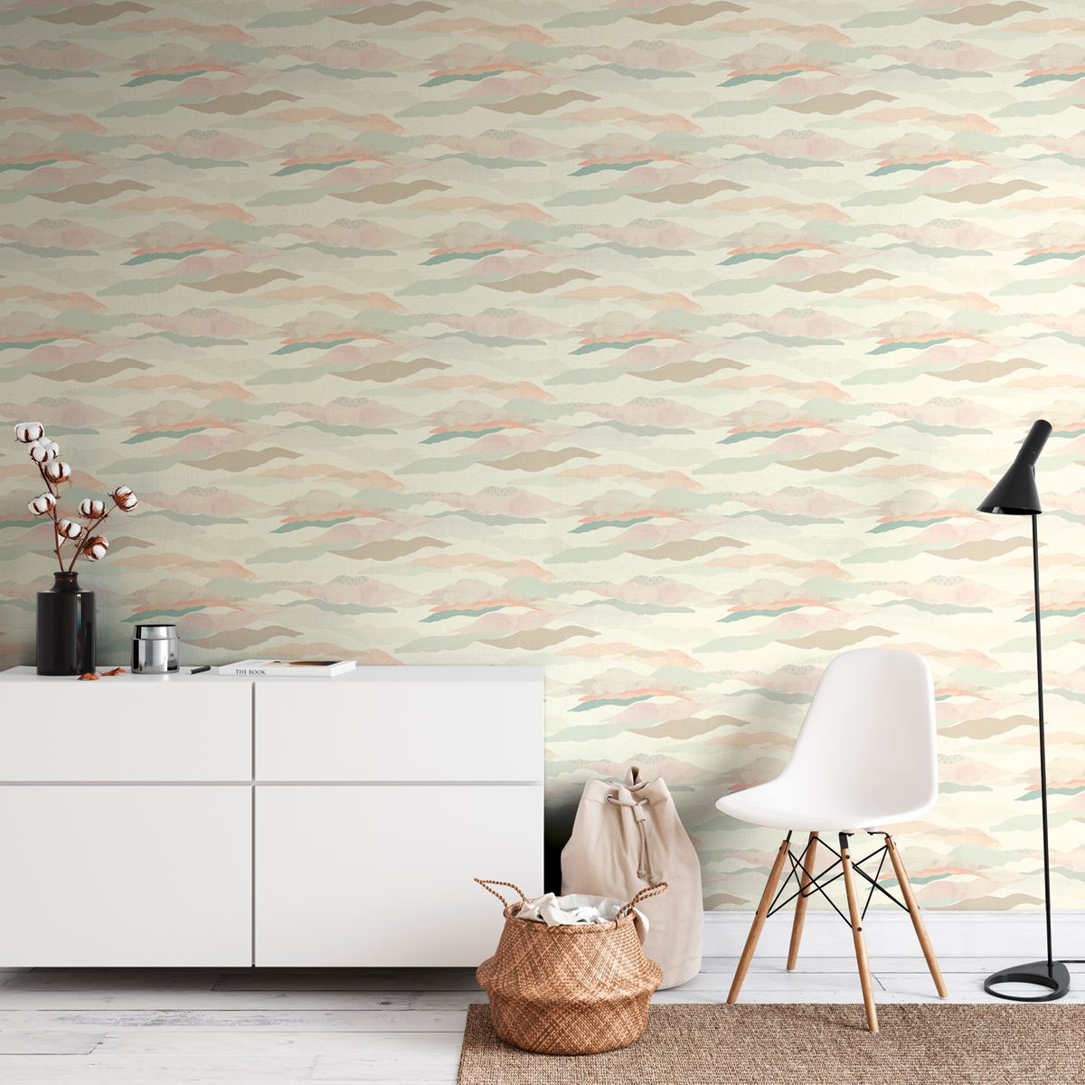 Papier peint Nuage de Montagne pastel rose - Pintwalls 2 d'A.S. Création | Réf. AS-396992