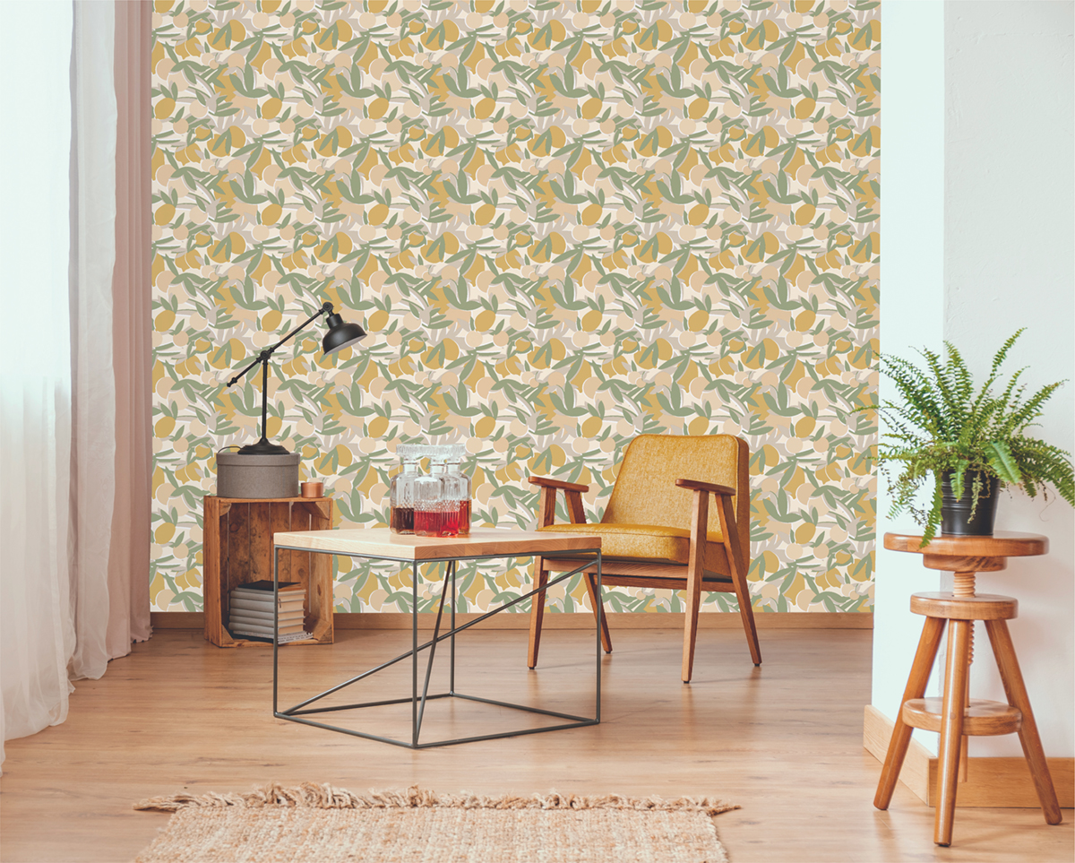 Papier peint Fruit Agrume jaune - Bensimon 2 de Lutèce | Réf. LTC-51200607