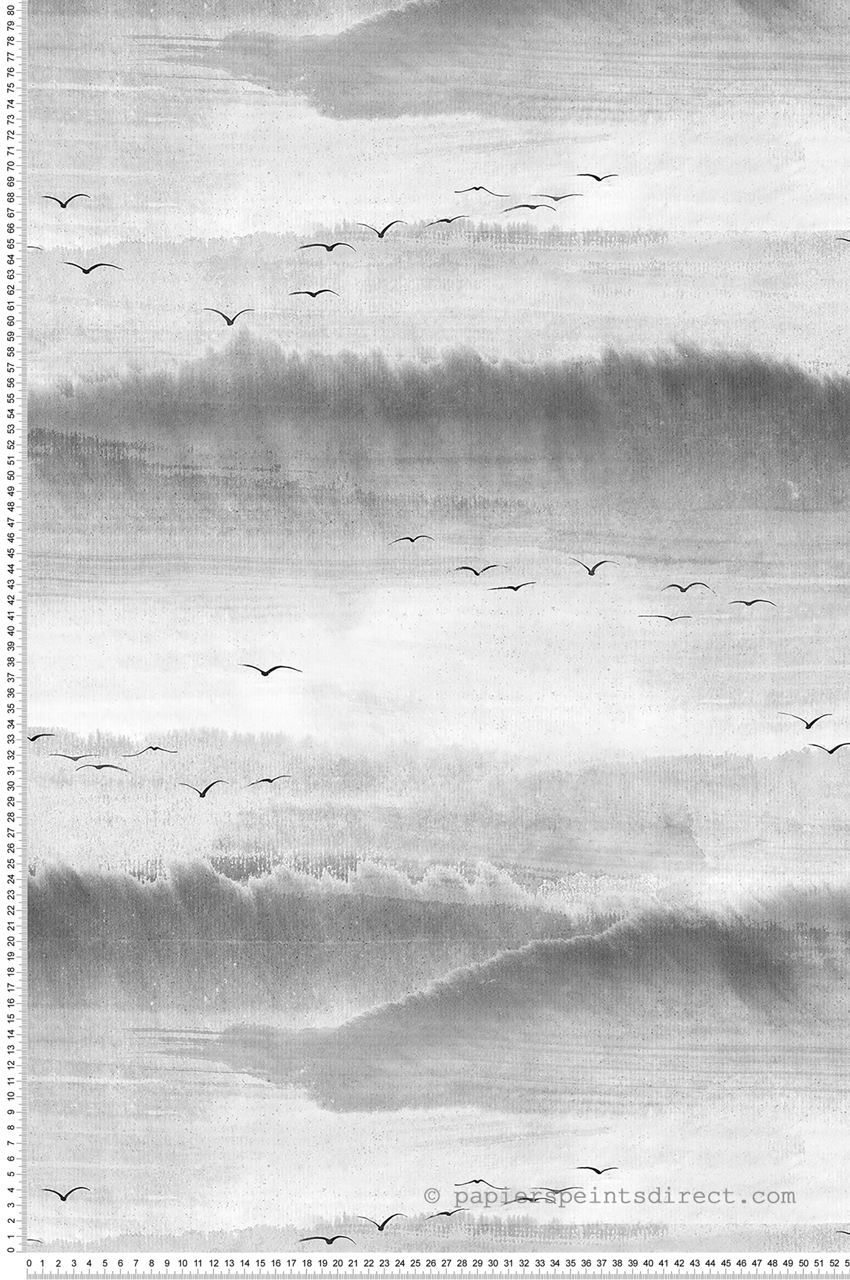 Papier peint Oiseau Envol gris - Les Essentiels de Lutèce | Réf. LTC-81628