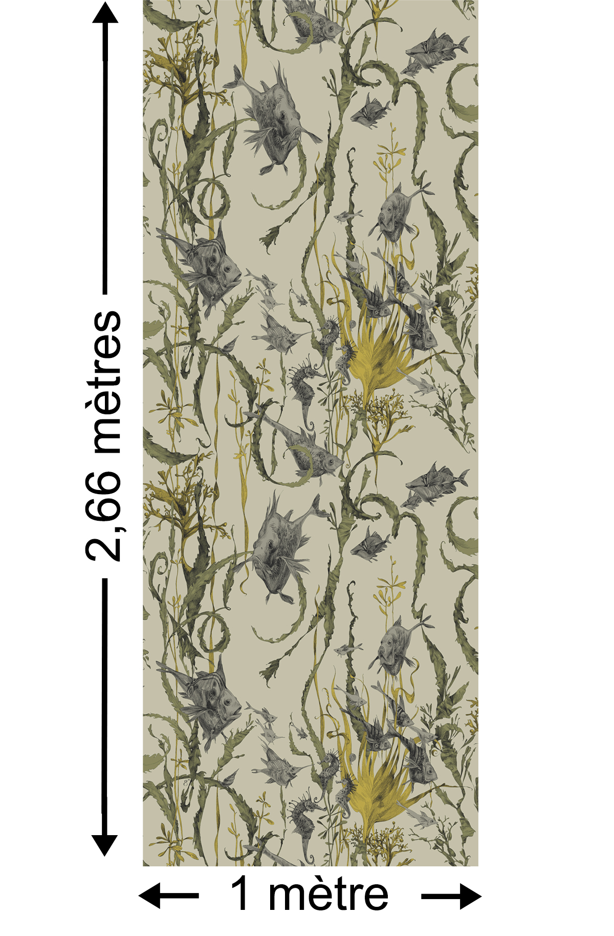 Papier peint Jardin Marin Gris - Collection Catherine Gran de Edmond Petit