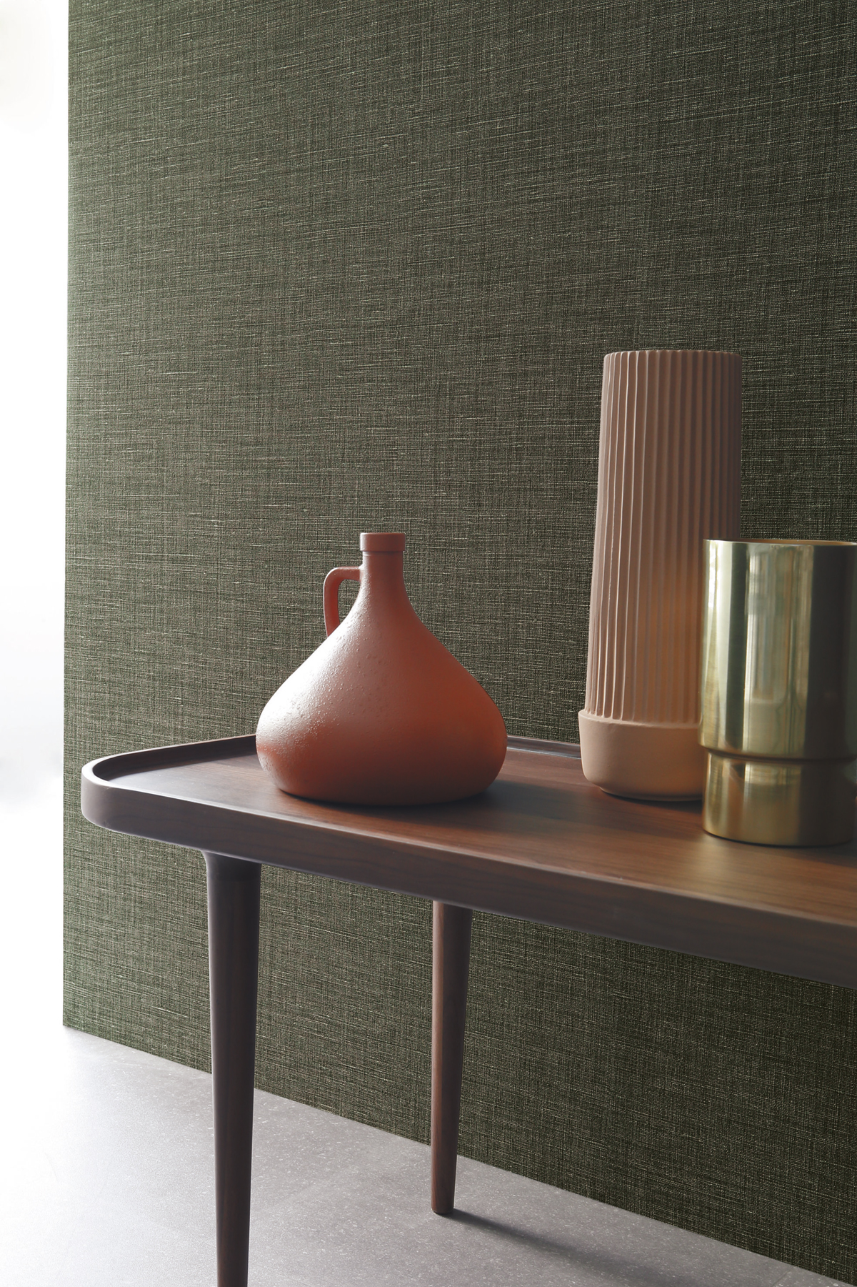 Papier peint Lin Shinok vert empire - Le Lin 2 de Casamance | Réf. CAS-73816610