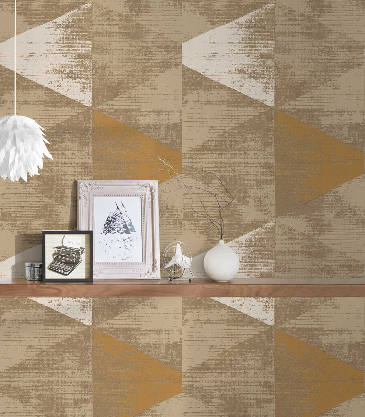 Papier peint Géométrique Hexagone doré - Geo Effect d'A.S. Création | Réf. SP15791
