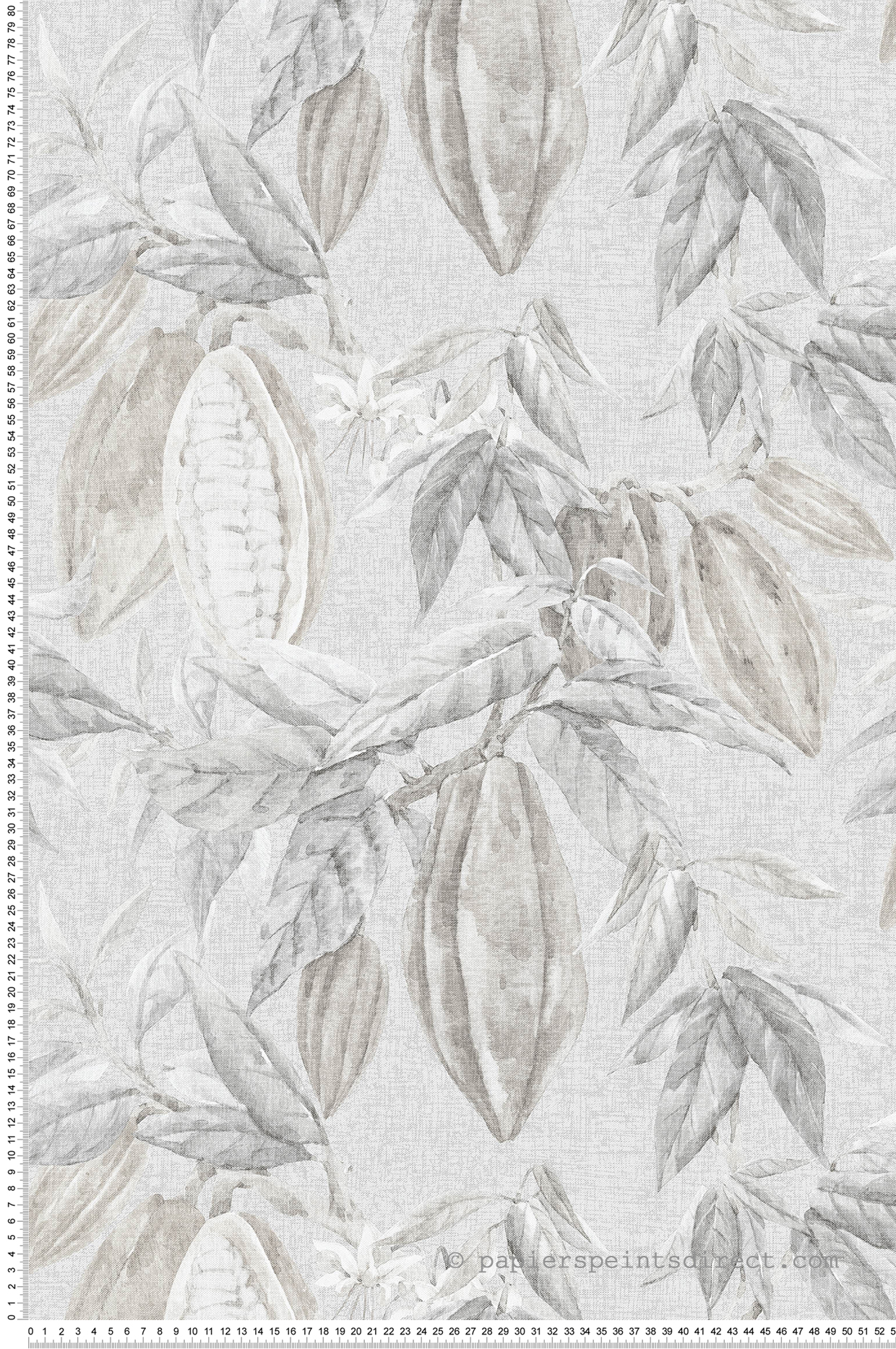 Papier peint Cacao Fève gris - Fidji de Lutèce | Réf. LTC-8500-1