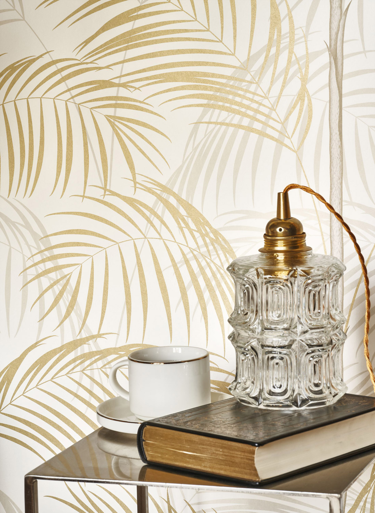 Papier peint Bambou le Tout Paris beige doré - Années Folles de Casadéco AMB2 | Réf. ANFO201037146