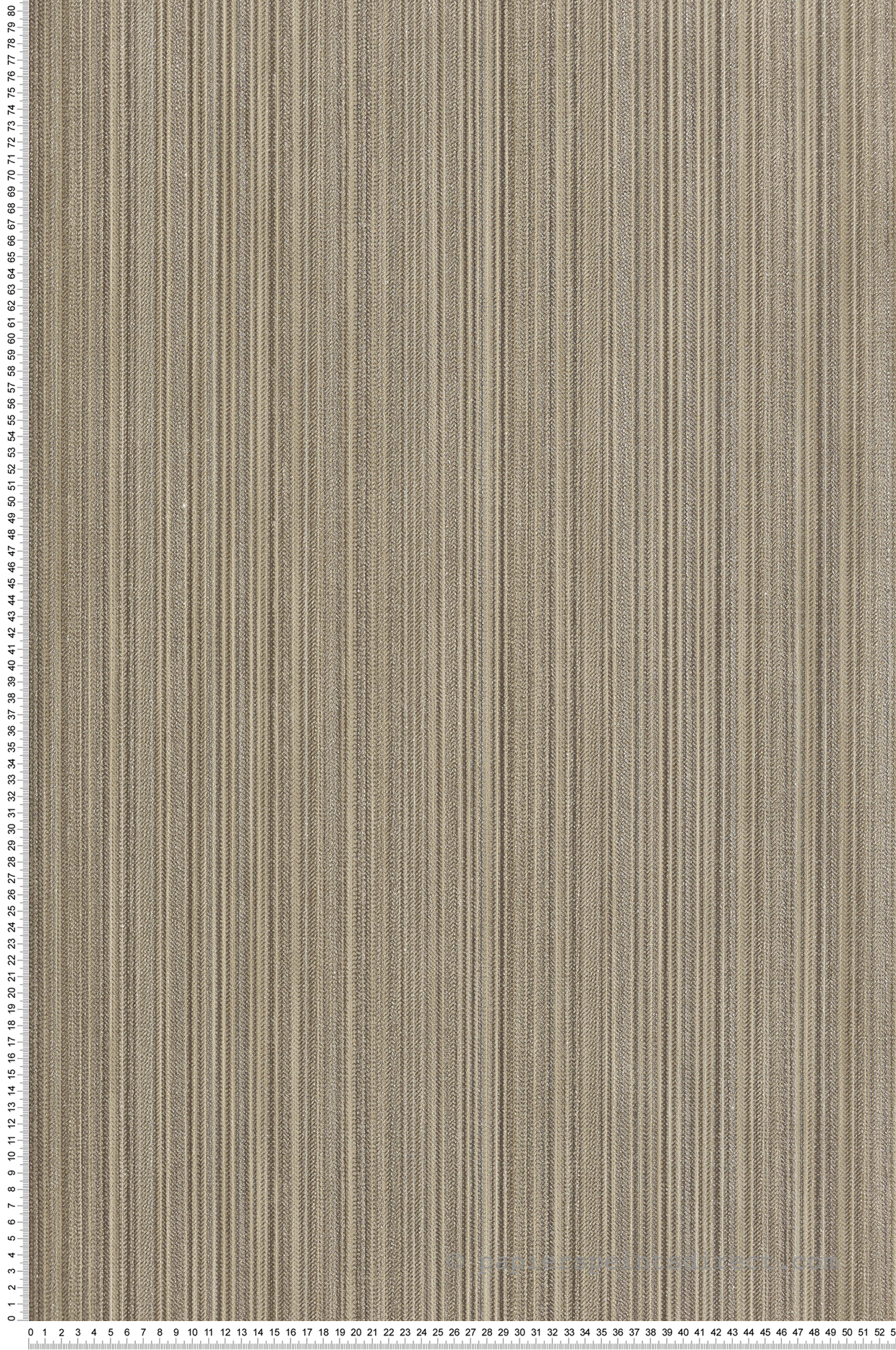 Papier Peint Rayure Tissée Paillettes mastic argenté - Venezia d'Ugépa | Réf. UGP-M66502