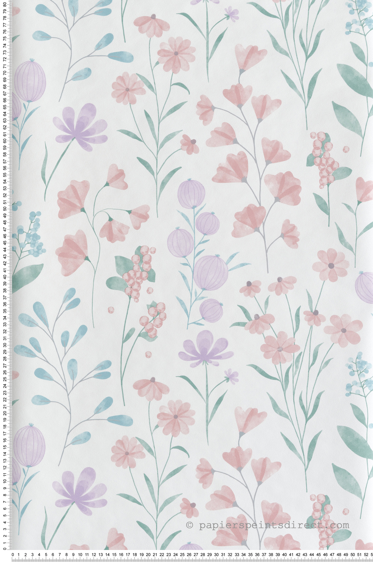 Papier Peint Floral Candy Doux rose - Flora d'Ugépa | Réf. UGP-M88306