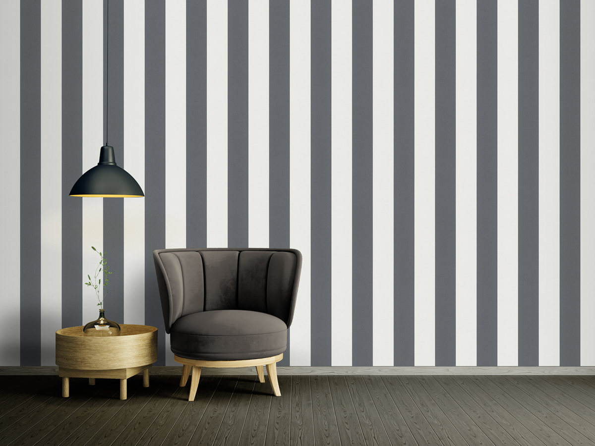 Papier peint Rayure Verticale gris intense - Pure Elegance d'A.S. Création | Réf. AS-179050