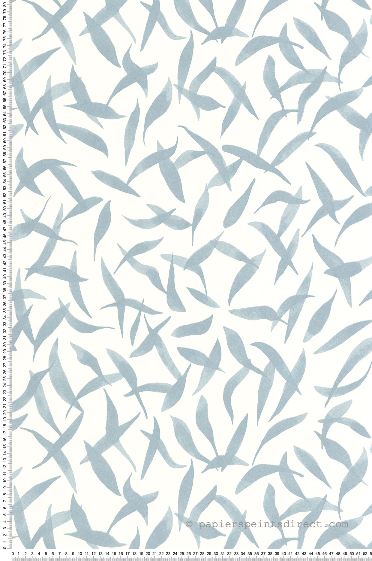 Papier peint Feuille Clos des Oliviers bleu - Echappée Belle de Casadéco | Réf. ECHA89846216