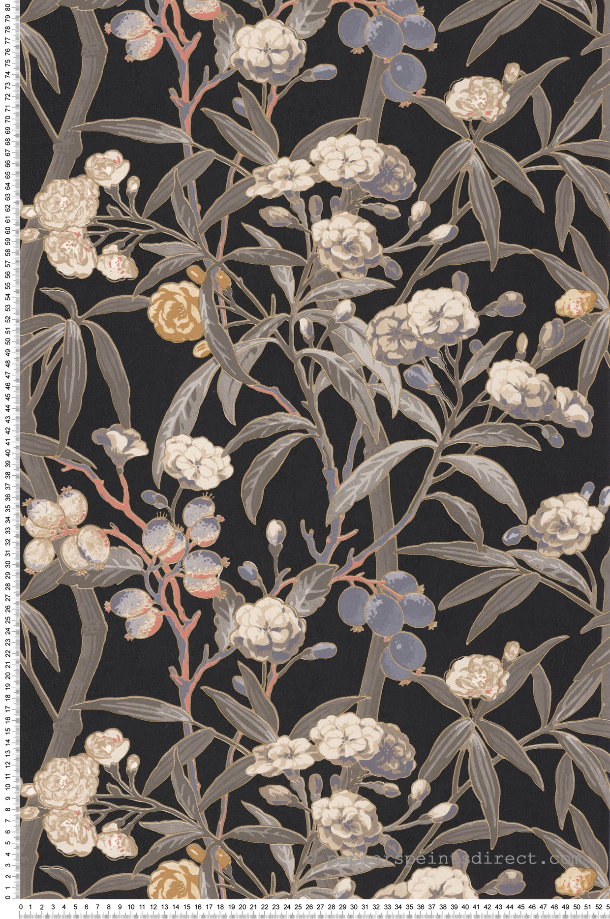 Papier peint tropical Habana Noir - Cuba de Casadéco | Réf. CBBA84339535