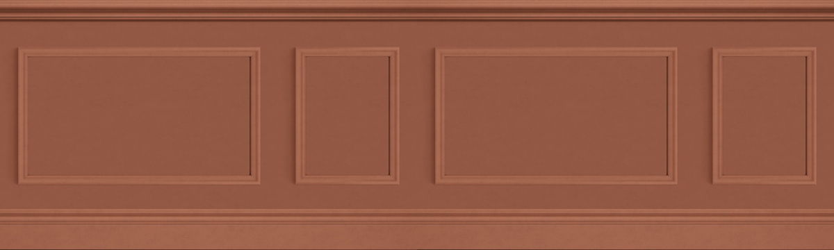 Papier peint Soubassement Moulure Petit Salon terracotta - Galons et Frises de Casadéco AMB4| Réf. GAFR200458631