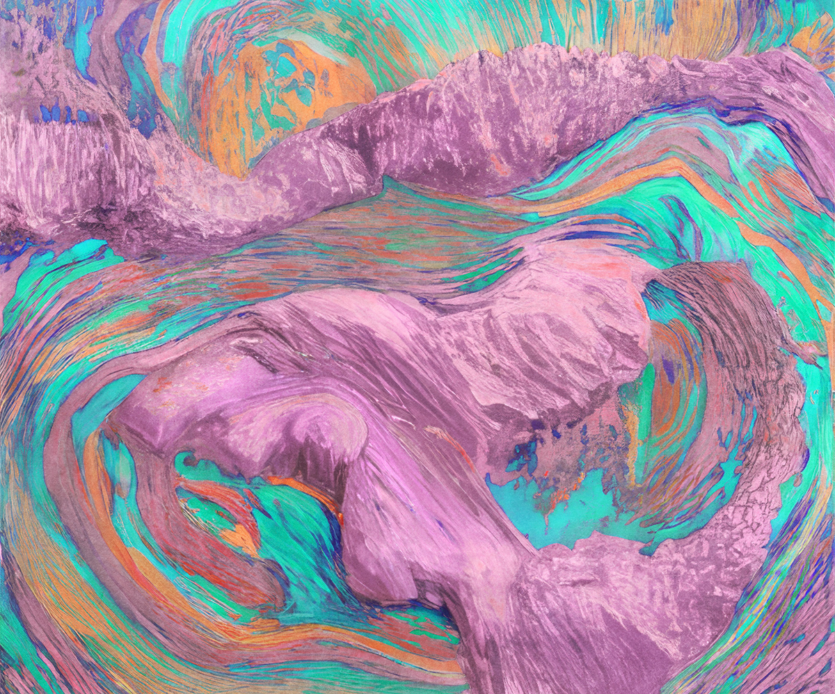 Papier peint panoramique Tourbillon Sunset Island - Papier peint Komar Flair