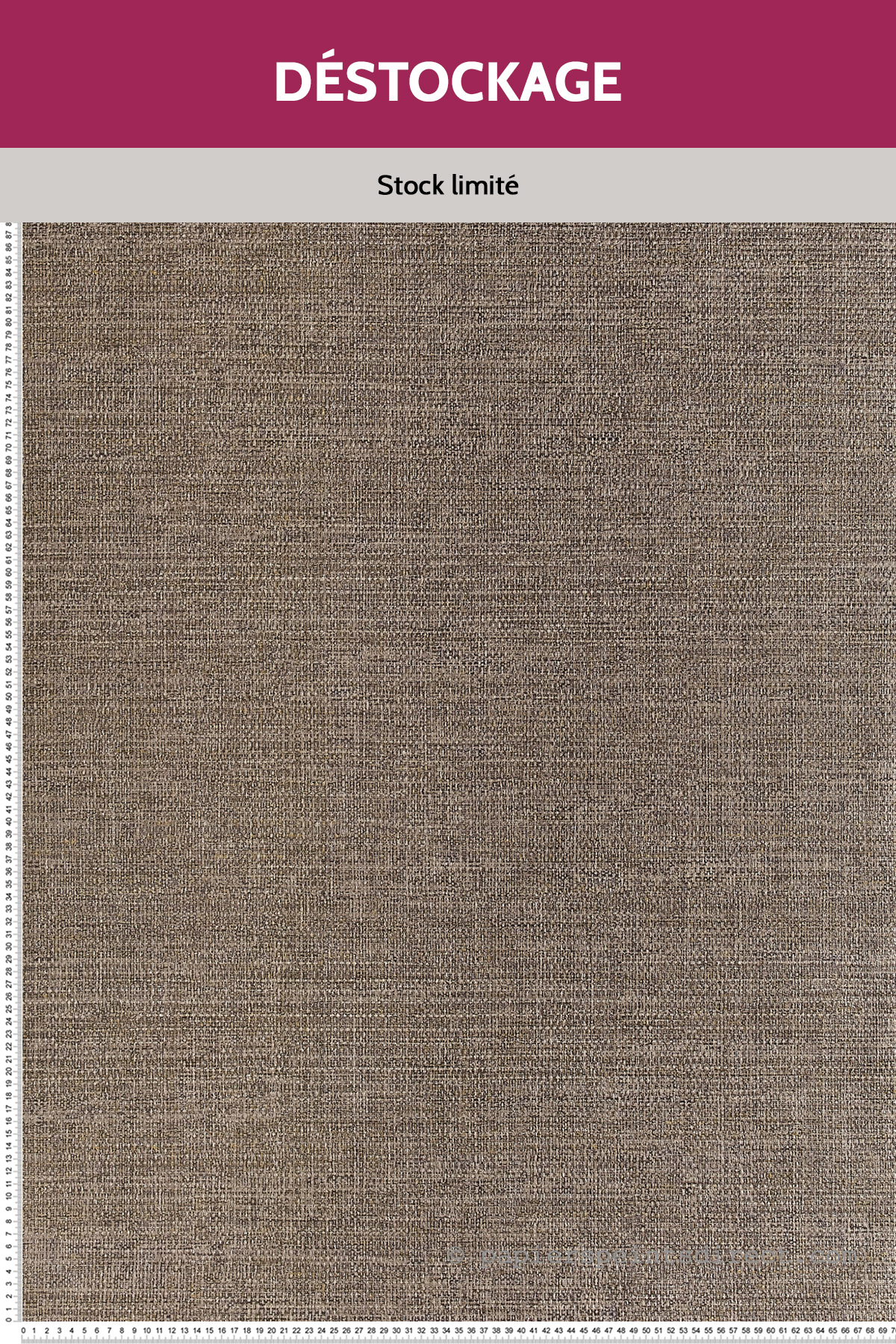 Papier peint Destockage - Faux-uni Carioca Brun - Rio Madeira de Casamance
