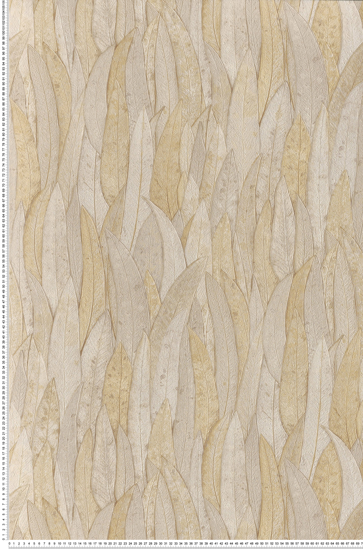 Papier peint Feuille Neluwa paille - Nature Précieuse de Casamance | Réf. CAS-A75962956