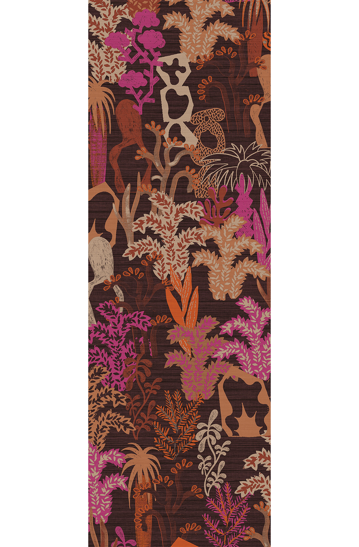 Papier peint panoramique Jungle Ethnique Baya rose - A H260 - Joy de Masureel | Réf. MAS-DGJOY3031-260