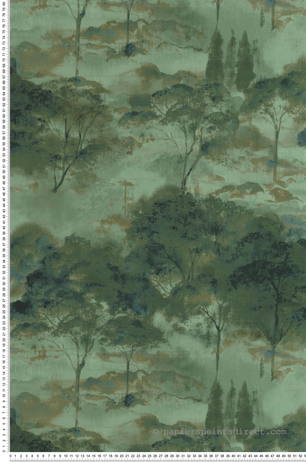 Papier peint Arbre Forêt Sila vert eucalyptus - Riverside 4 de Casadéco | Réf. RIVI89557958