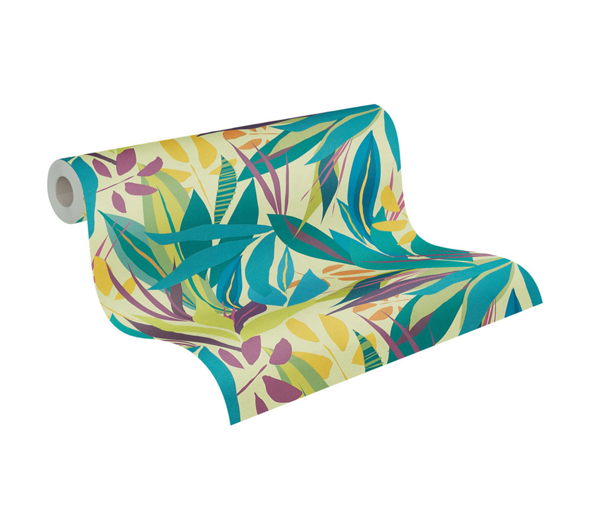 Papier peint Nature Graphique vert bleu - Anna D'Andrea d'A.S. Création AMB5| Réf. AS-782092