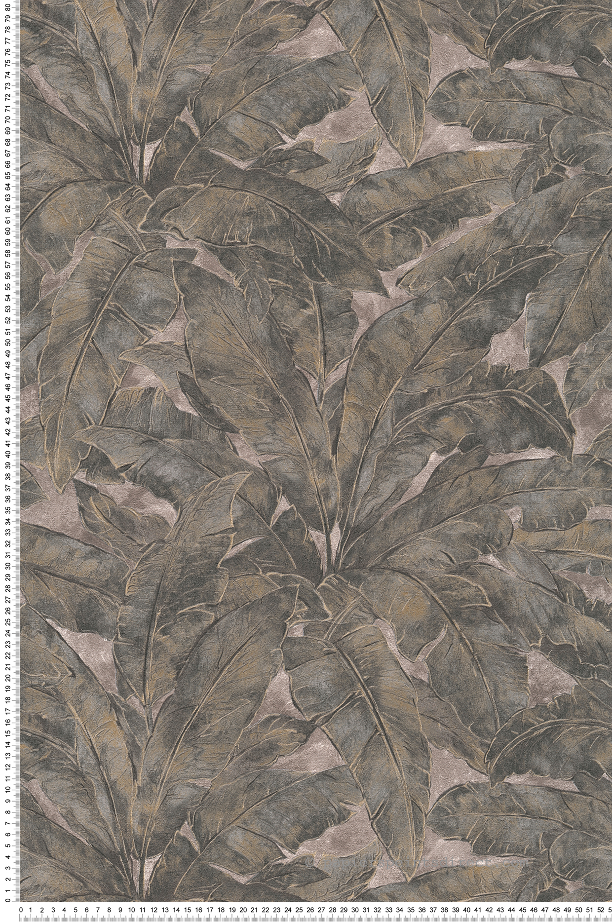 Papier peint Feuillages gris foncé - Metropolitan Stories d'AS Création | Réf. SP14697