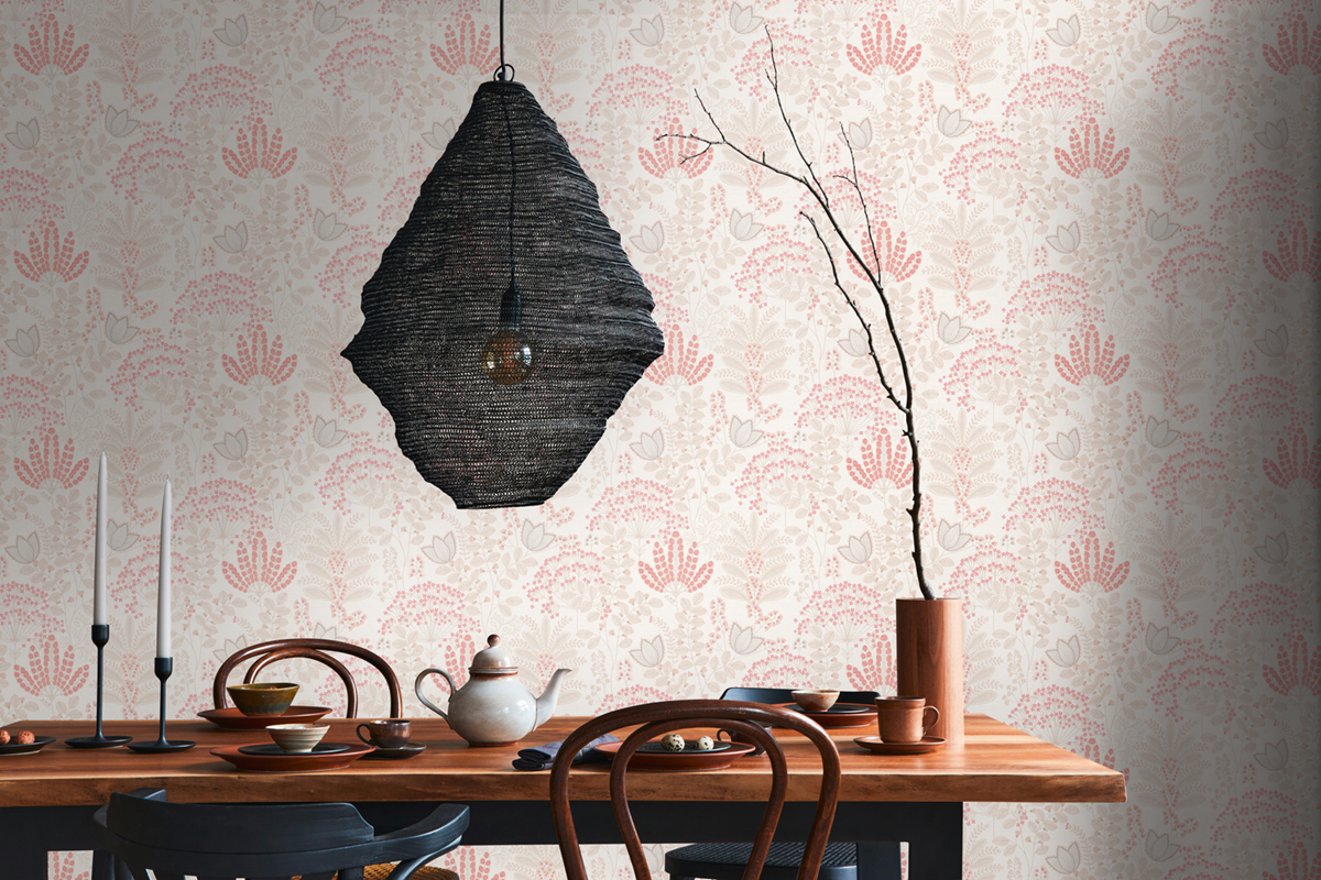 Papier peint Fleurs Enfantin Achillae rose blanc - Famous Garden d'A.S. Création AMB2 | Réf. AS-393492