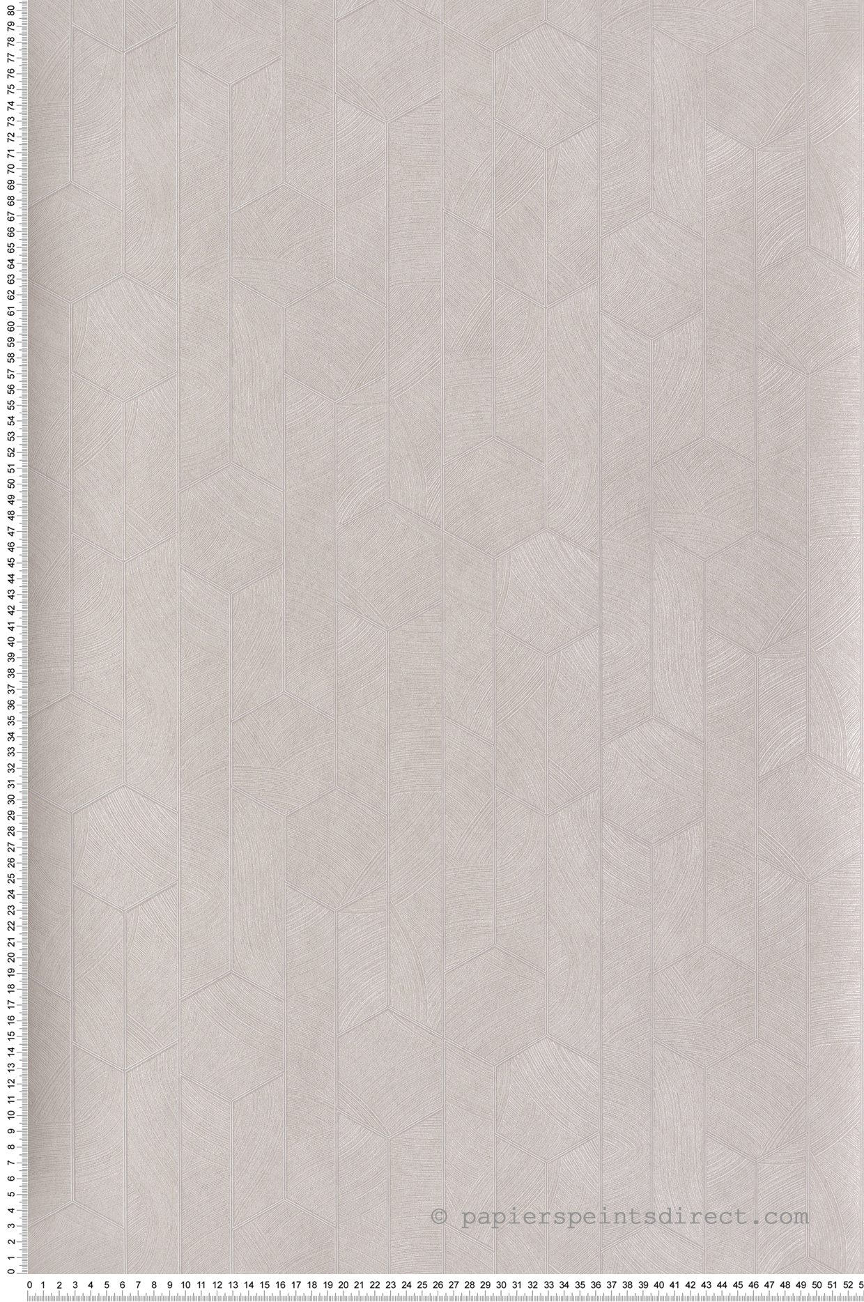 Papier peint Géométrique Kantha grège nacré - Summer de Masureel | Réf. MAS-SUM103