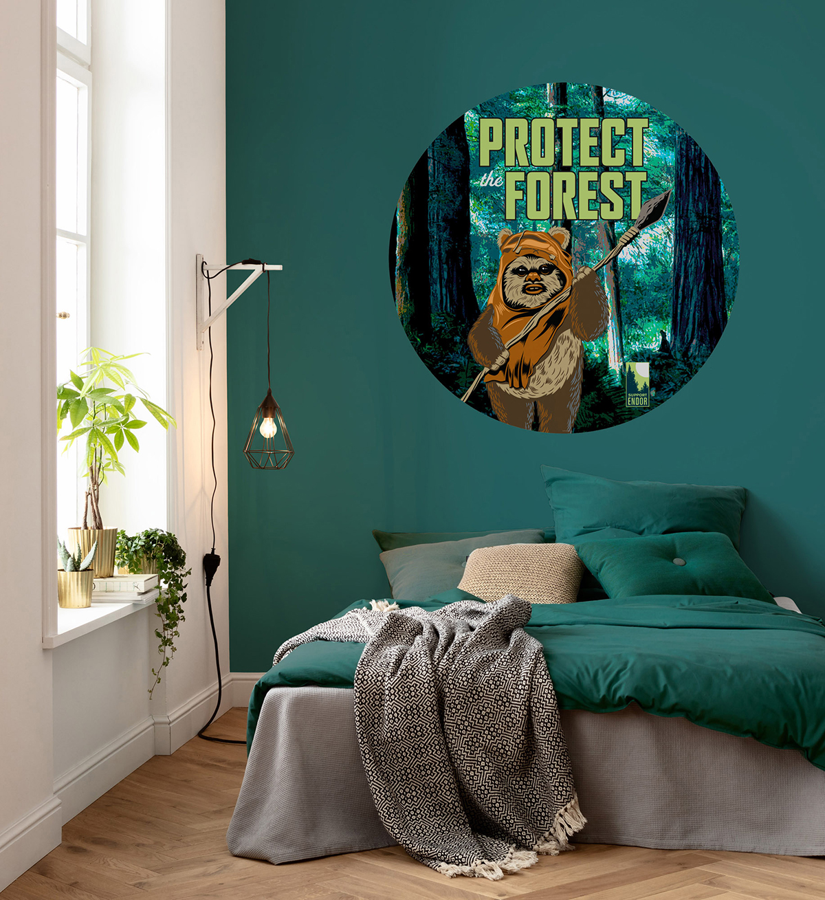 Papier peint adhésif rond Star Wars Protect the Forest - Papier Peint Komar Into Adventure