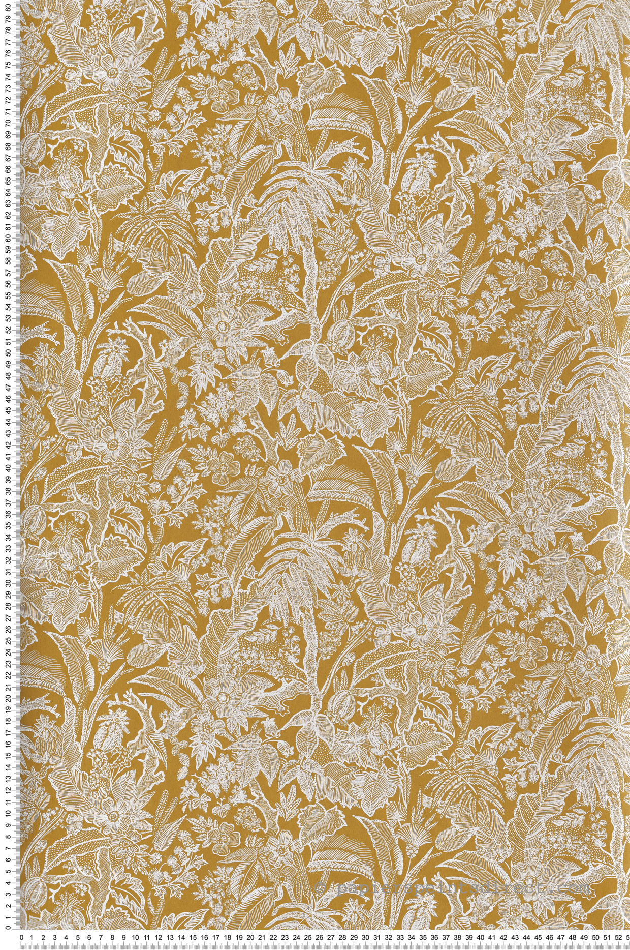 Papier peint Feuillage Onikar jaune nacré - Summer de Masureel | Réf. MAS-SUM502