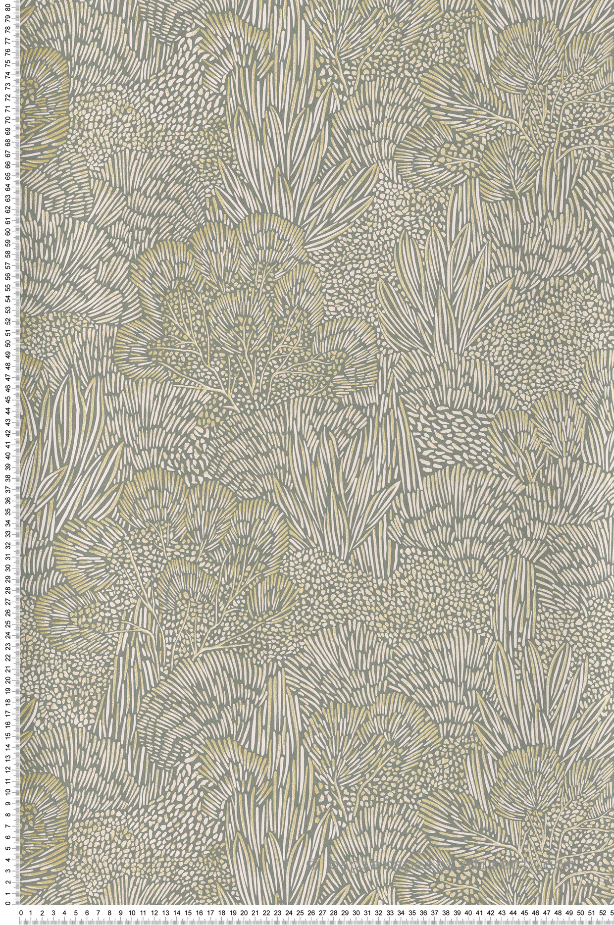 Papier peint Forêt Abstrait vert doré - Merida de Montecolino | Réf. MC-BA26063