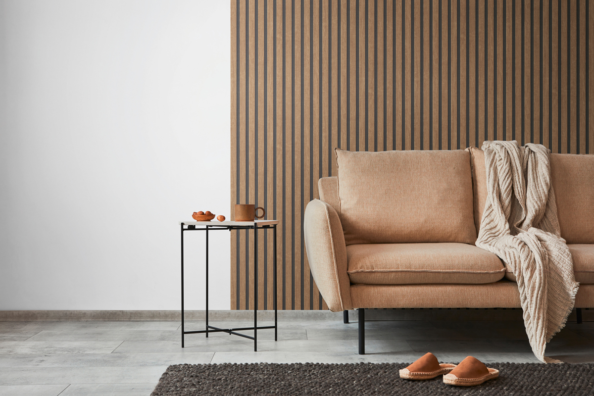 Papier peint Tasseaux Bois Chêne noir marron - Pintwalls 2 d'A.S. Création AMB3 | Réf. AS-391098