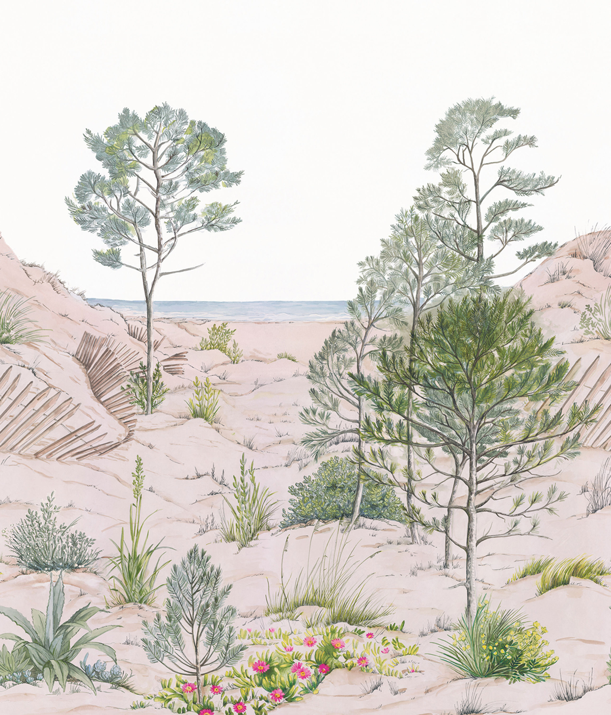 Papier peint panoramique Dune de Sable naturel L 265X310 - Reliefs de Casélio | Réf. RLF106377039