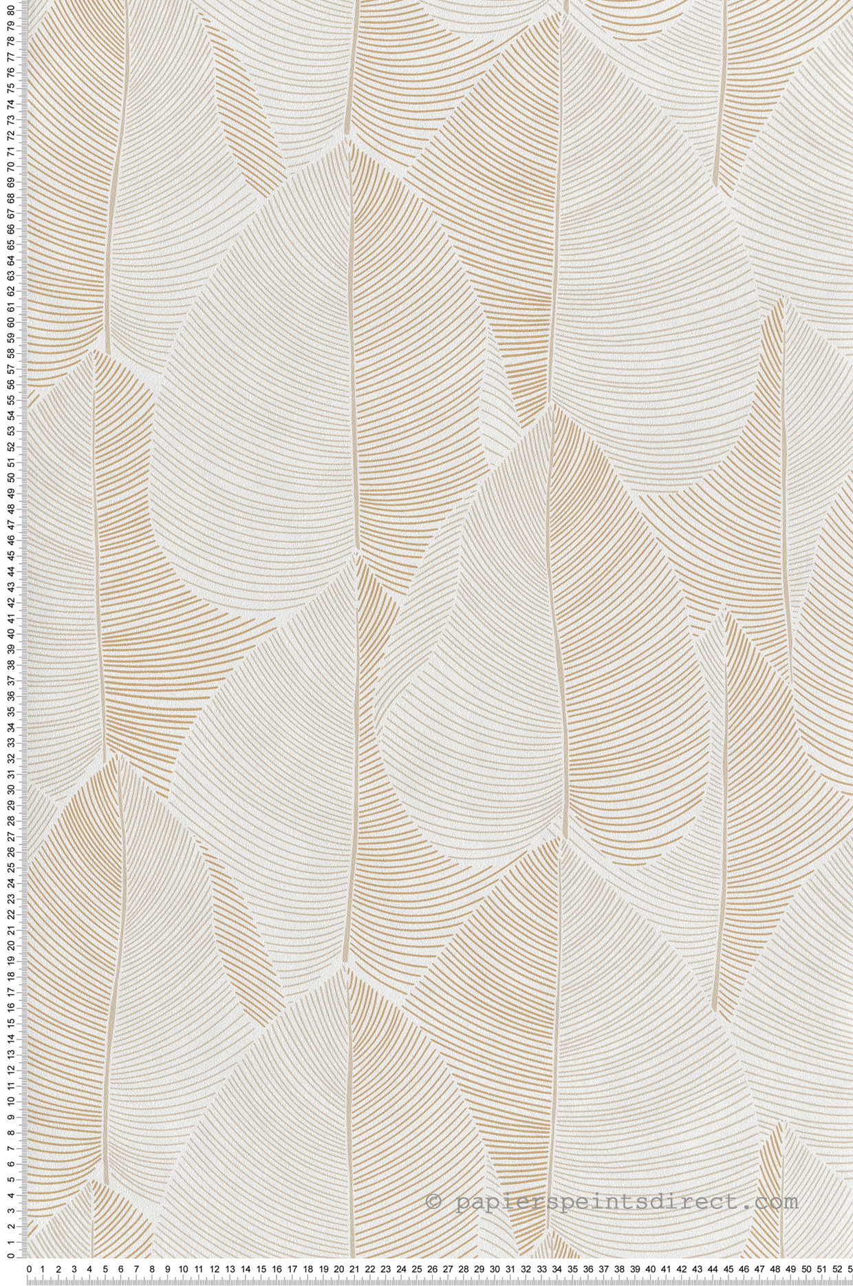 Papier peint Feuille Superposée Nuance beige camel - Light de Casélio | Réf. LIG106591029