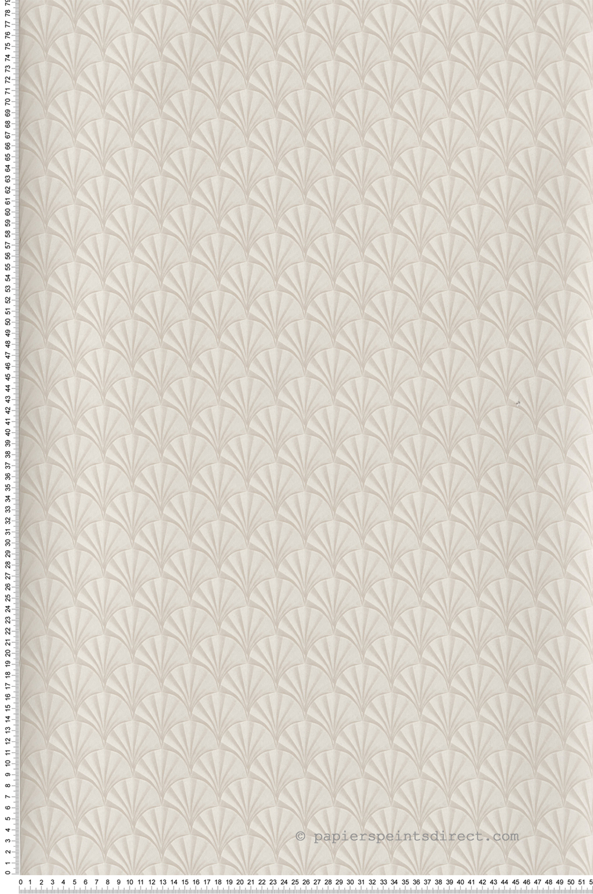 Papier peint Feuilles Palmiers écru - Elodie 1838 Wallcoverings d'Initiales | Réf. INI-90714201