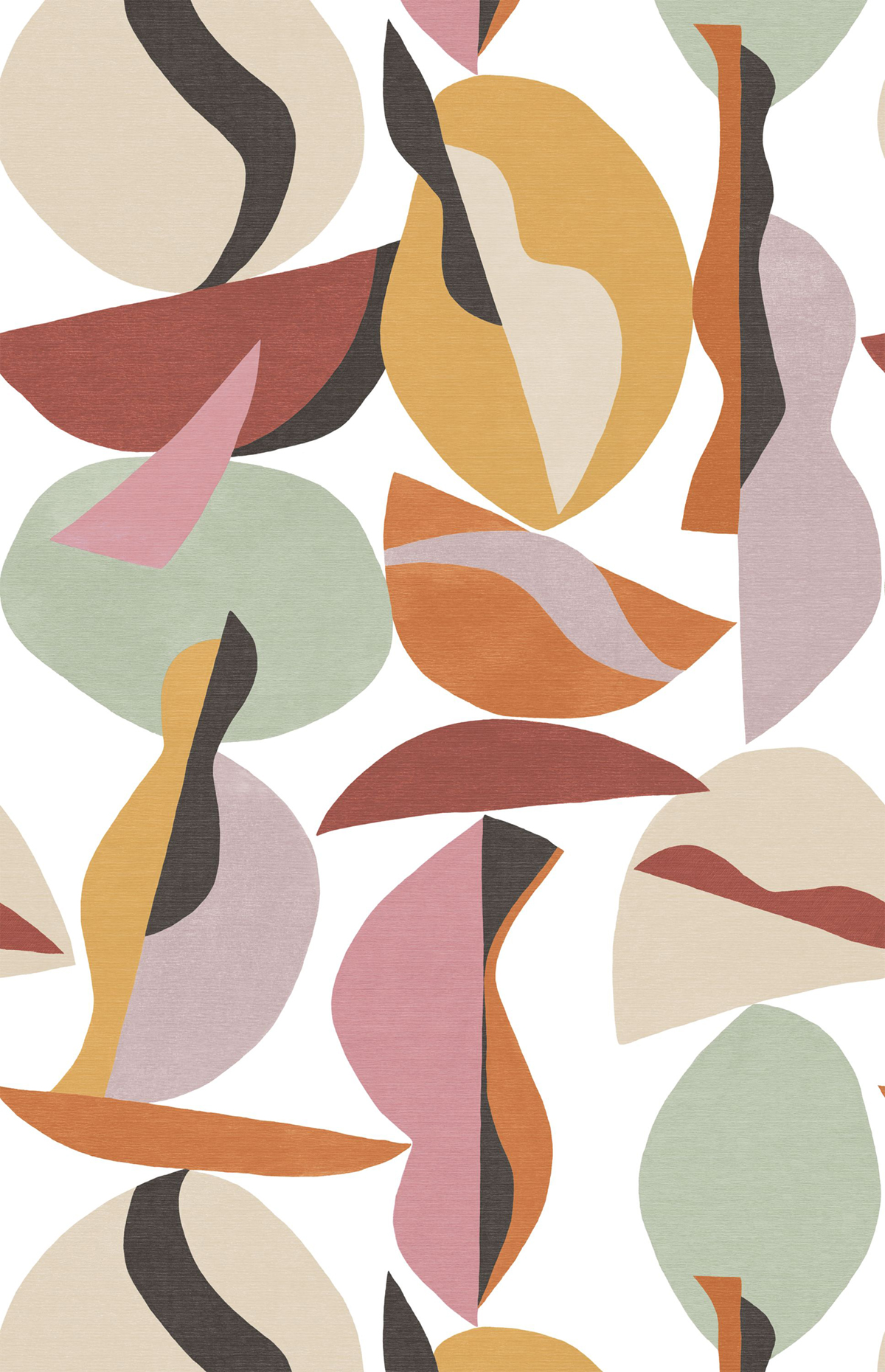 Papier peint panoramique Bons Baisers L terracotta rose 200x310 - Wonderwalls de Casadéco | Réf. WDWS89053304