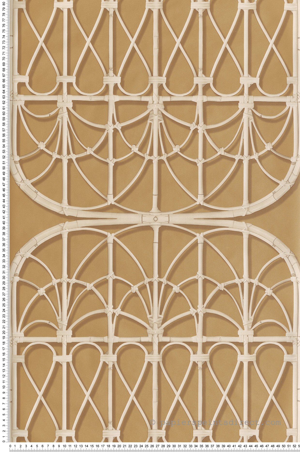 Papier Peint Panneau Rotin moutarde - Illusion d'Ugépa | Réf. UGP-M89302
