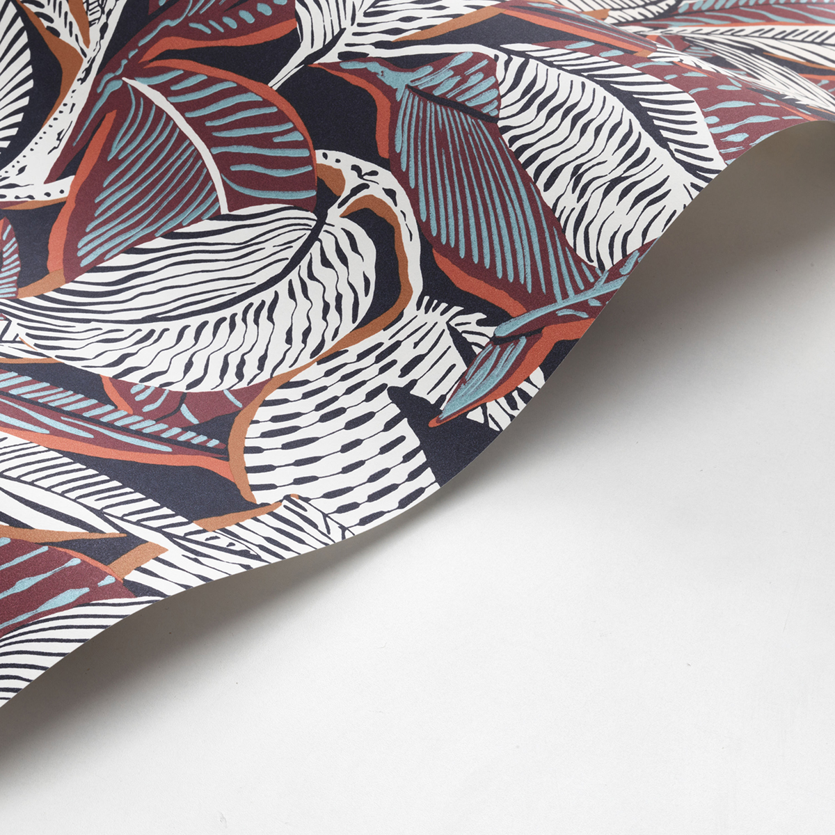 Papier peint Feuillage Riviera terre cuite - Méditerranée de Casadéco AMBV | Réf. MEDI87416213