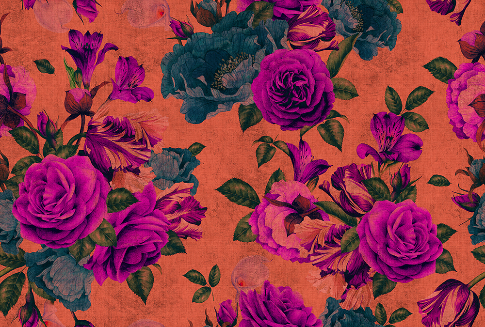 Papier peint panoramique Fleurs Spanish Rose 2 - Référence DD114157 - Intissé 200g/m2 - Standard 400 x 270