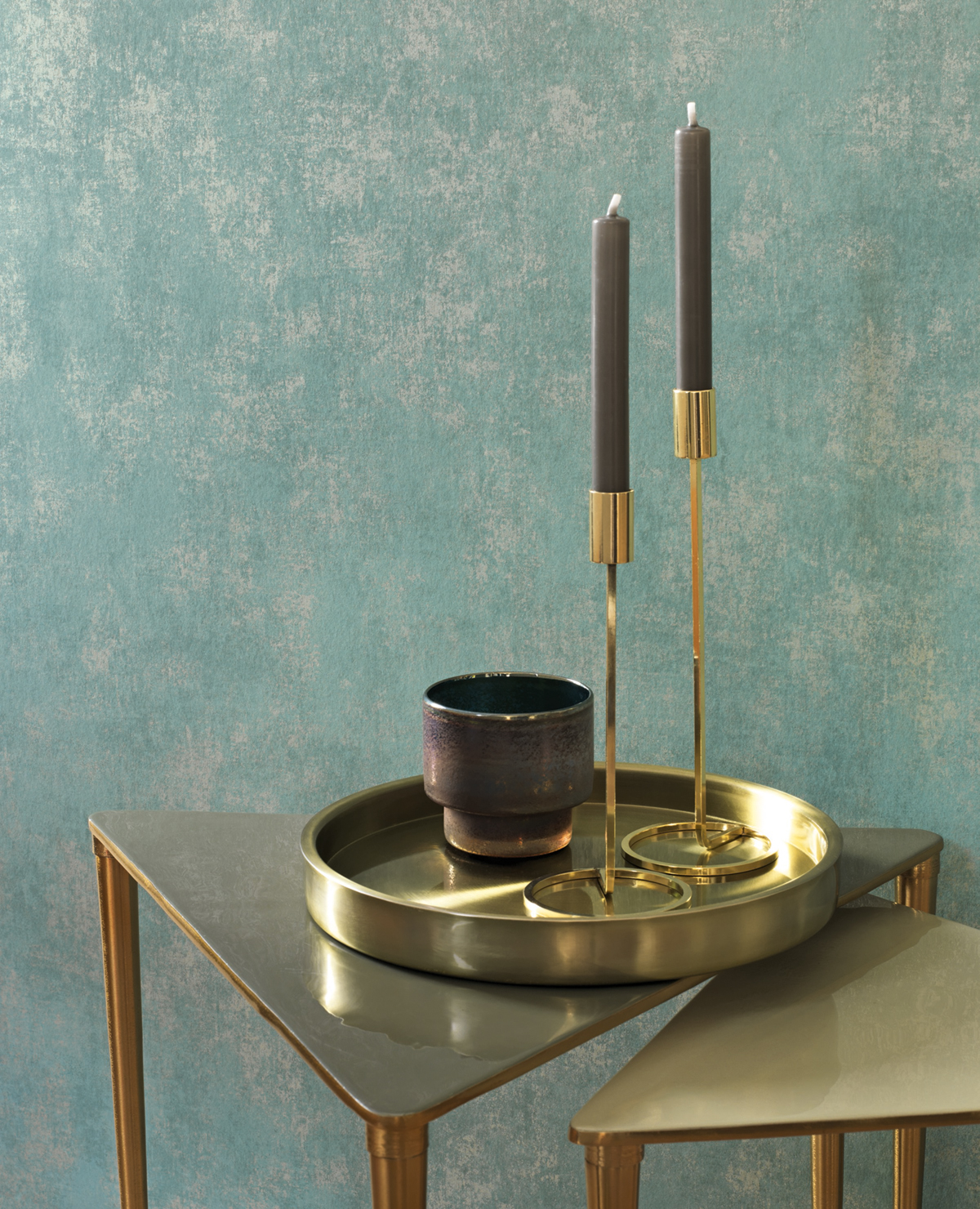 Papier peint Faux uni irisé vert topaze - Montsegur de Casadéco | Réf. MTSE80837571