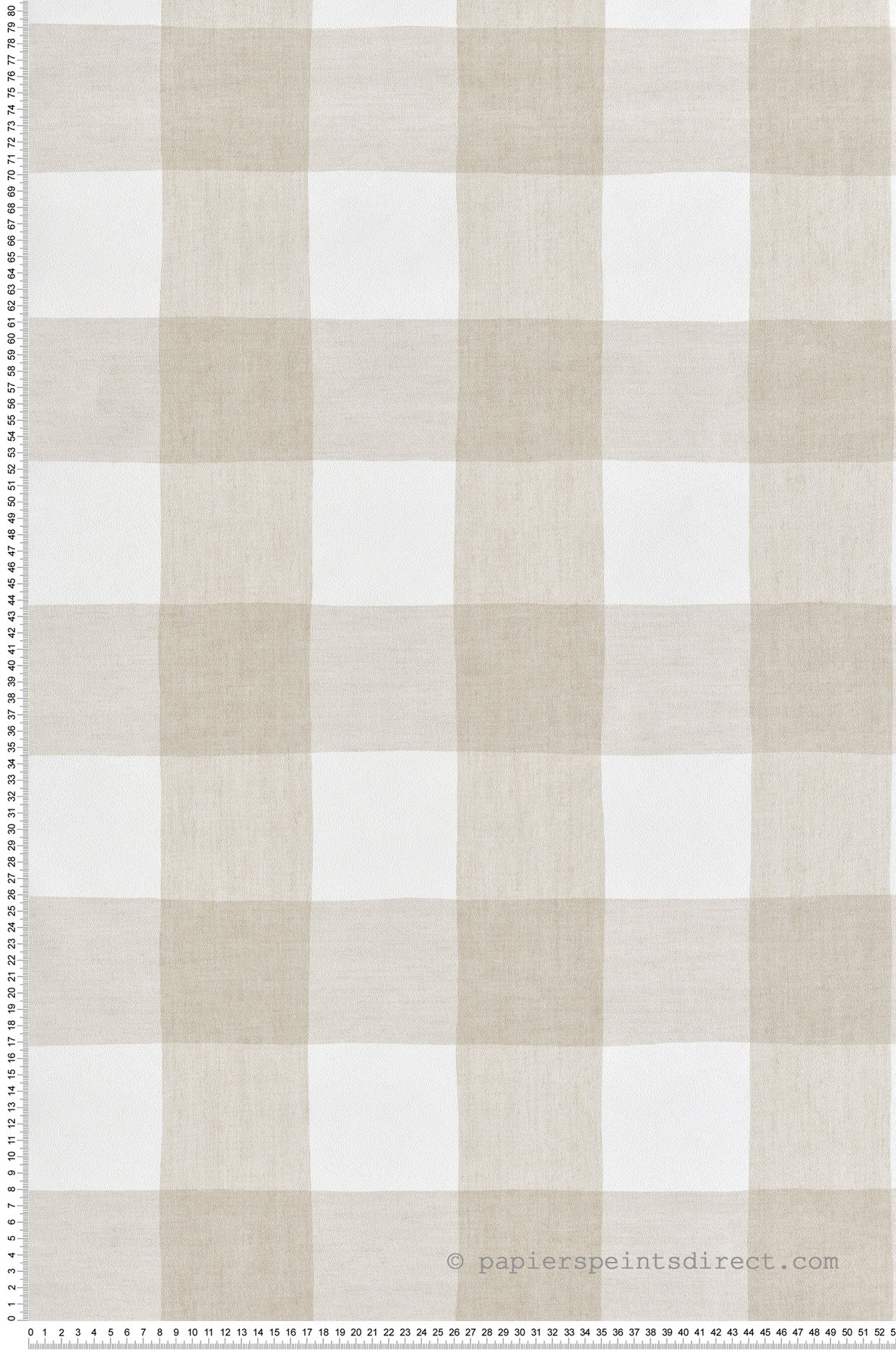 Papier peint Vichy Grands Carreaux beige - Stripes & Checks de Montecolino | Réf. MC-ST38432