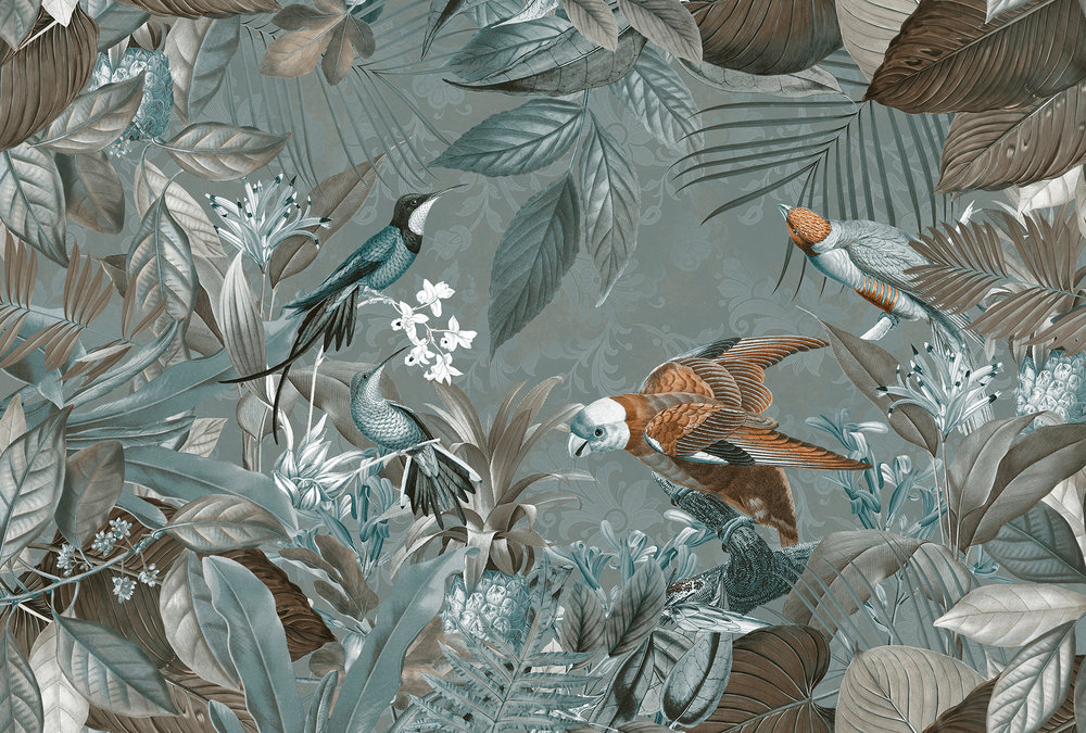 Papier peint panoramique Oiseaux Tropical Jungle - Référence DD119697 - Intissé 200g/m2 - Standard 400 x 270