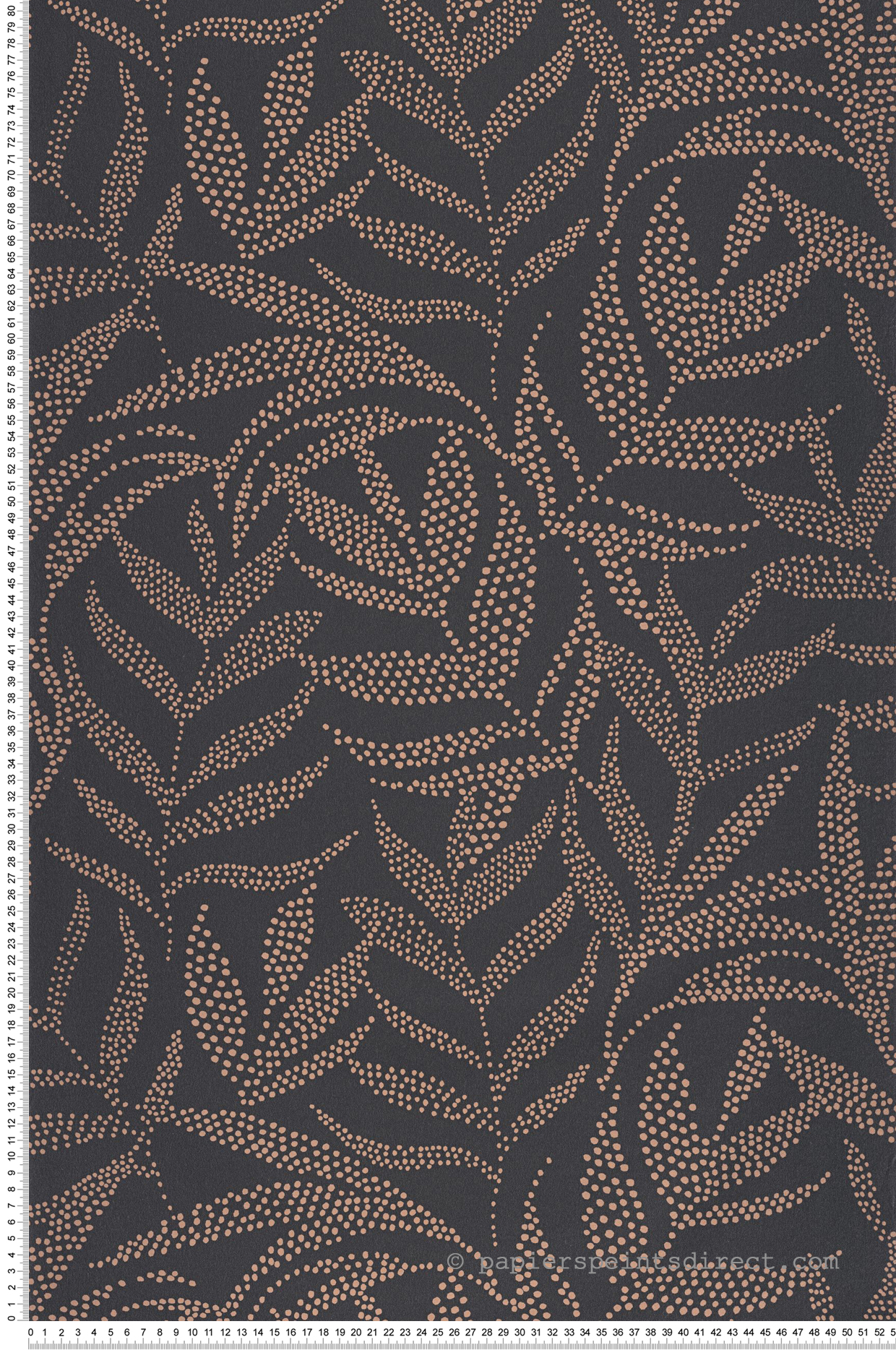 Papier peint Feuillage Sauvage noir cuivré - Moonlight 2 de Casélio AMB | Réf. MLGT104309427